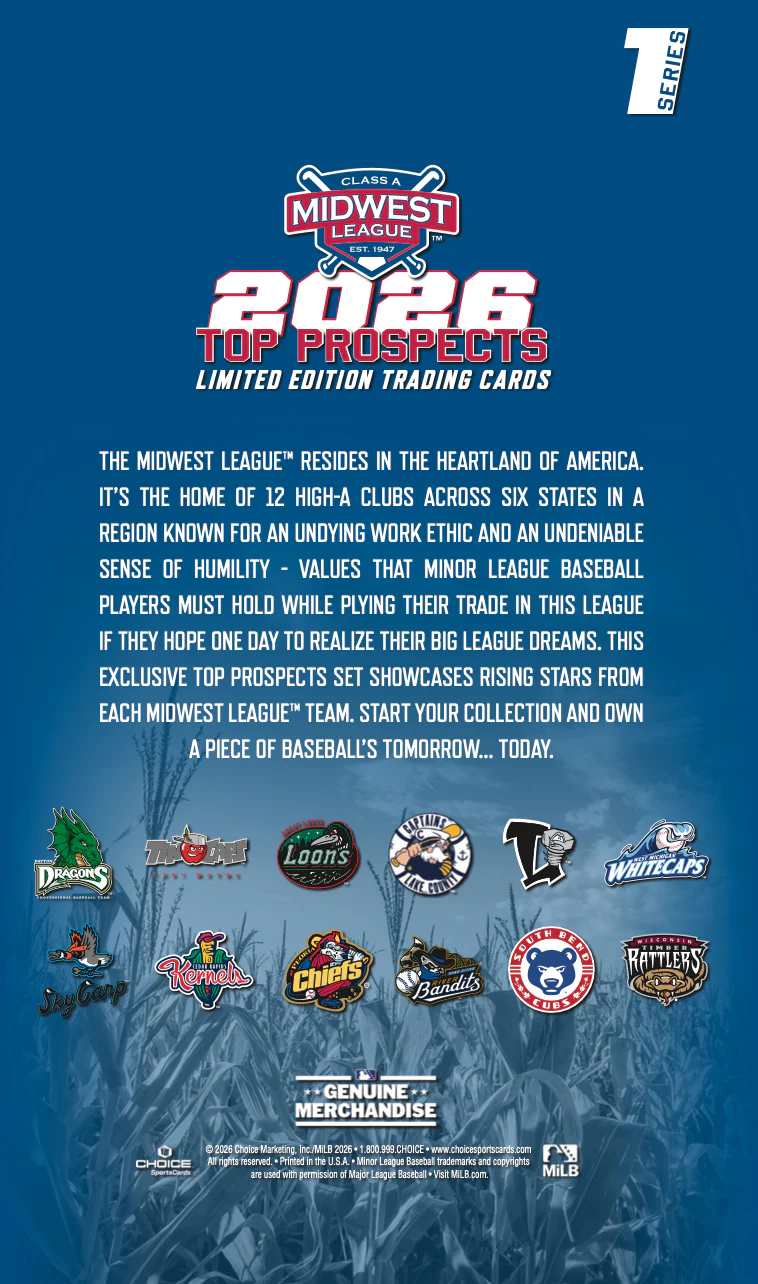2026 Midwest League Top Prospects Card Set - Image 2