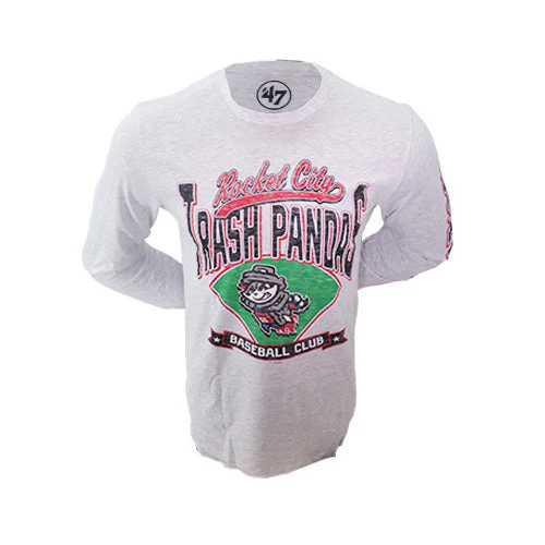 Rocket City Trash Pandas '47 Brand Fair Ball Grey Long Sleeve T-Shirt