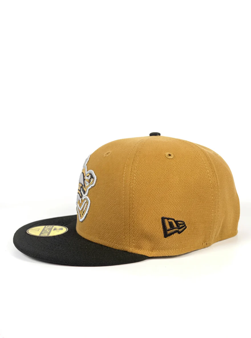 5950 New Era Fitted Old Gold Burger Logo Cap - Image 2