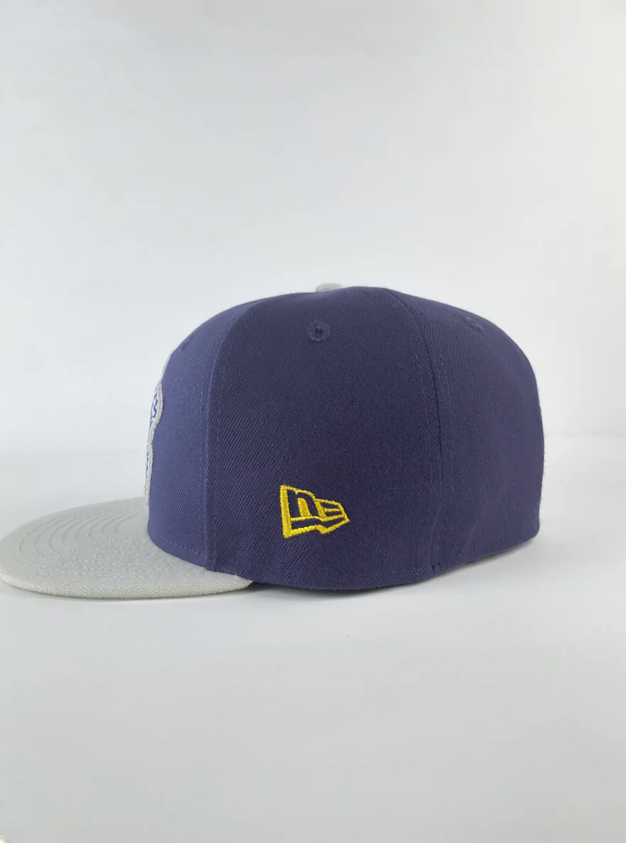 5950 New Era Fitted Purple Burger Logo Cap - Image 2