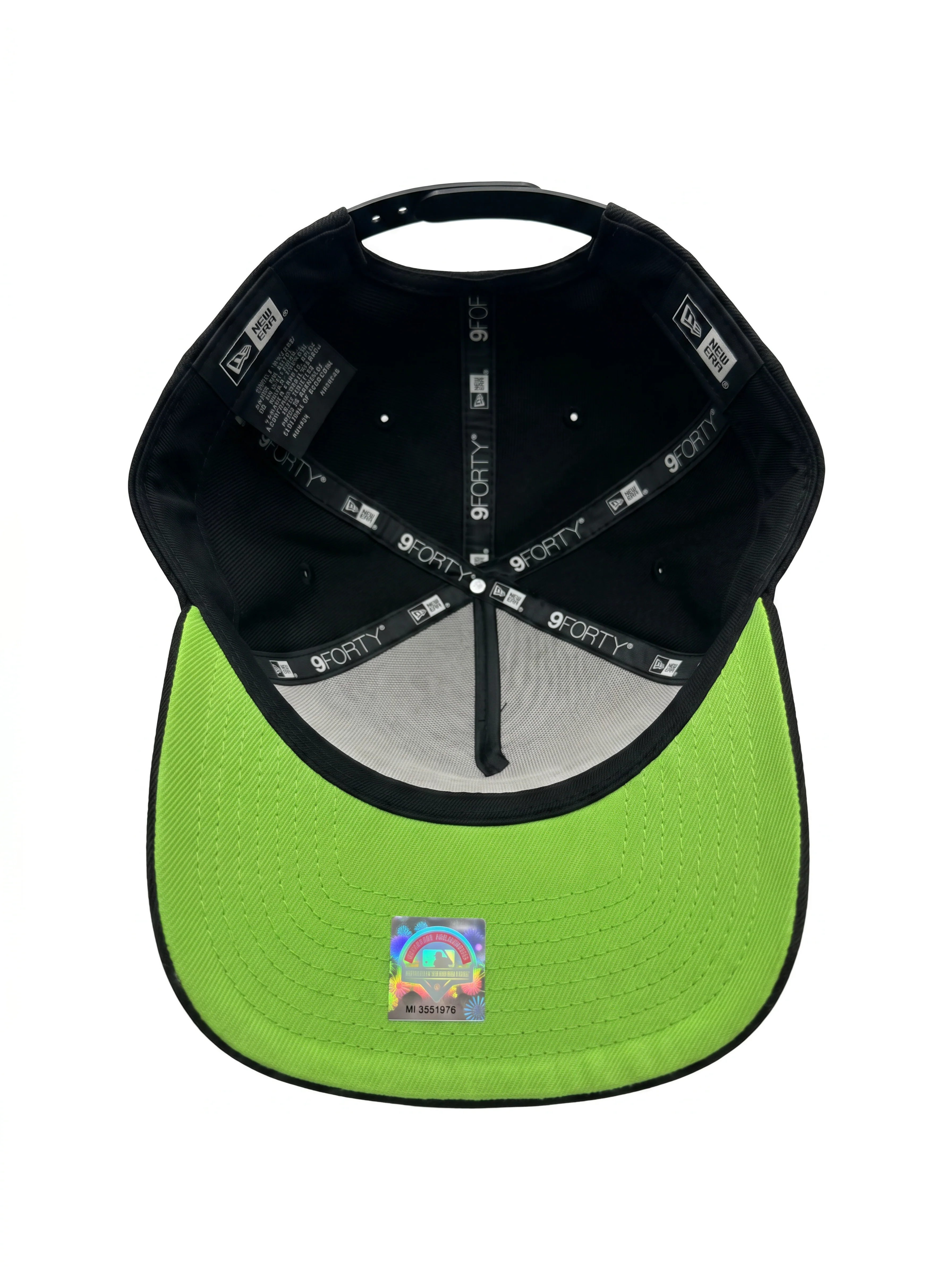 940 A-Frame New Era Adjustable Black and Green Diner Logo Cap - Image 4