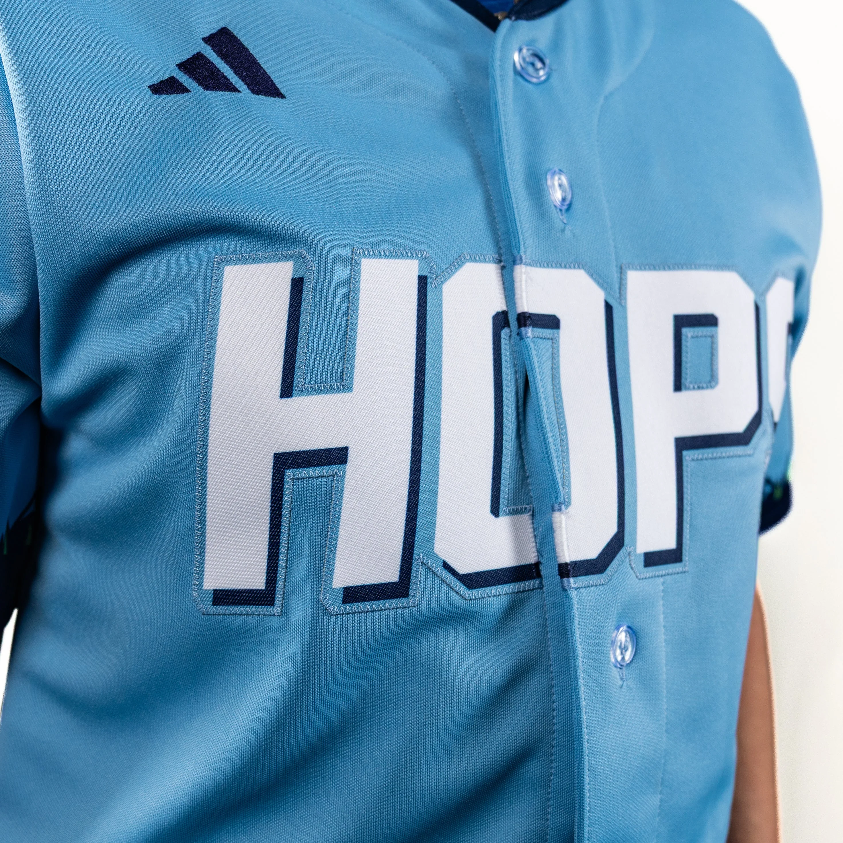 adidas Official Replica Hillsboro Sky Blue Jersey, Hillsboro Hops - Image 3