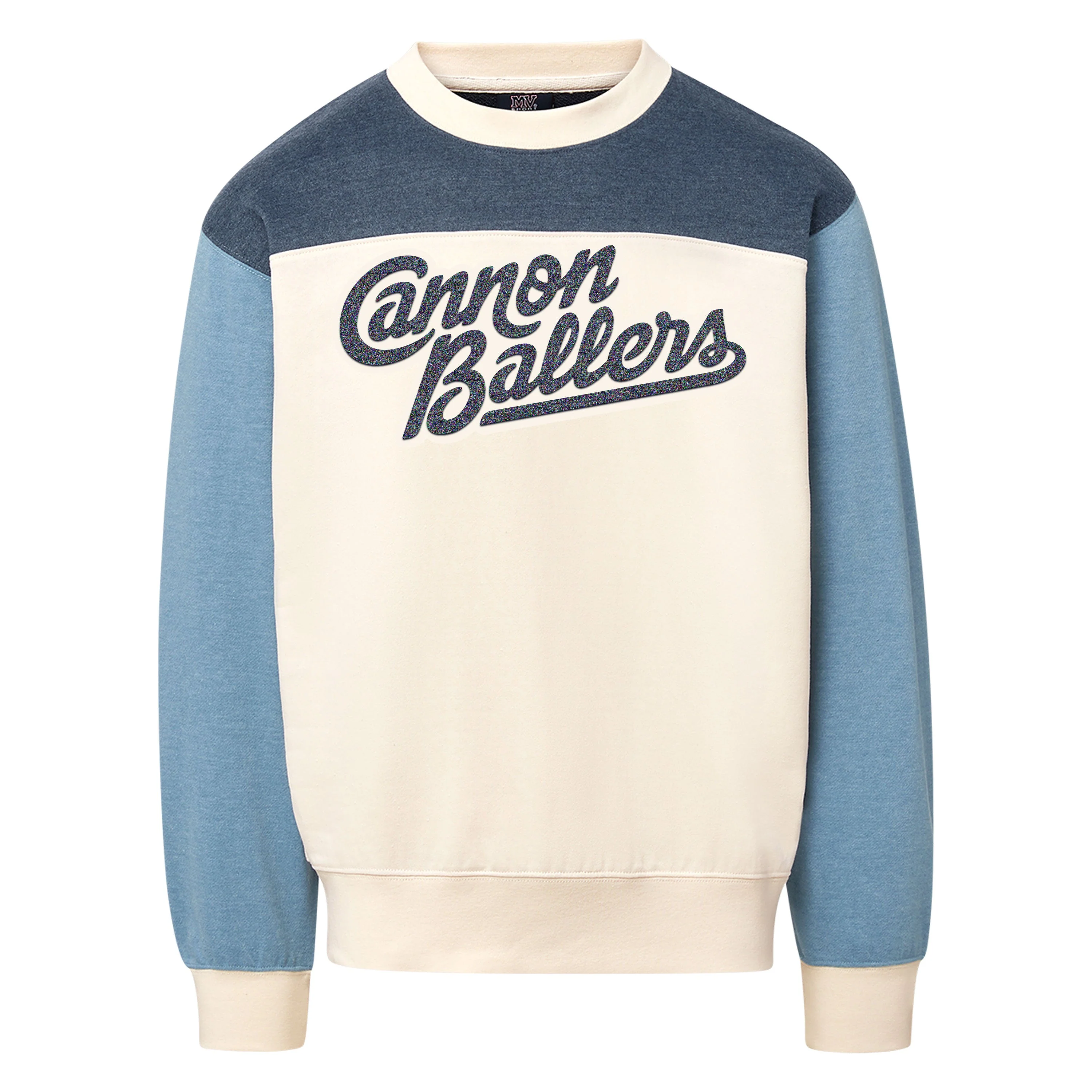 Adult Tri-Color Applique Crew Fleece