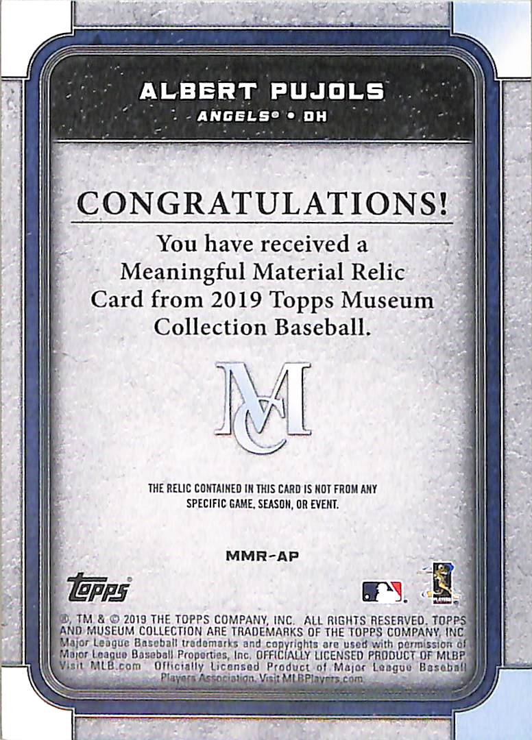 Albert Pujols 2019 Topps Museum Collection #MMR-A - Image 2