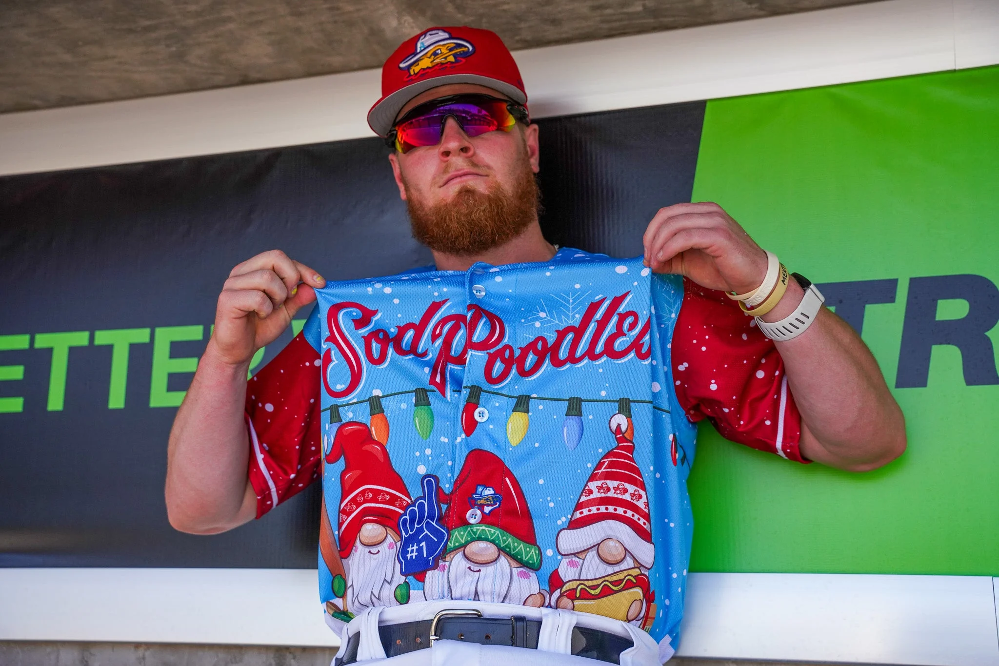 Amarillo Sod Poodles 2026 Christmas In July Game Worn Jersey