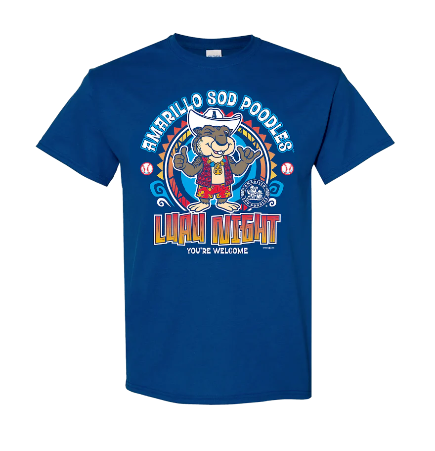 Amarillo Sod Poodles Luau Night Tee