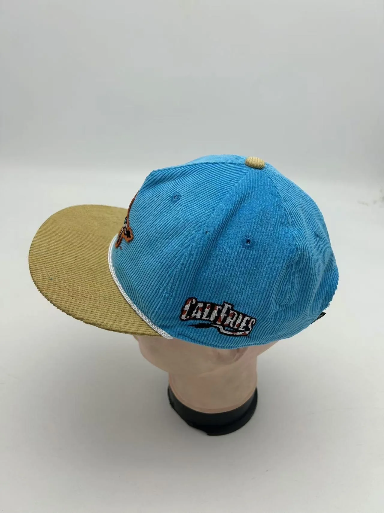 Amarillo Sod Poodles Official League Calf Fries Powder Blue Cord Hat - Image 3