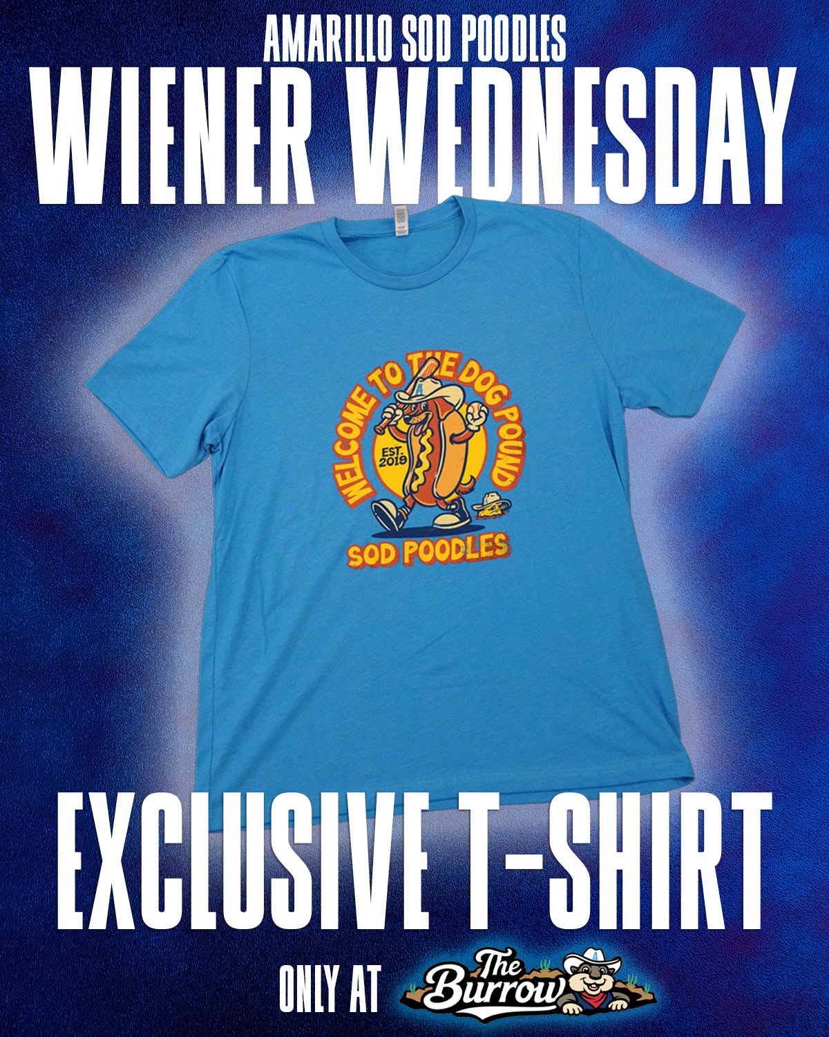 Amarillo Sod Poodles Wiener Wed Dog Pound Tee - Image 2