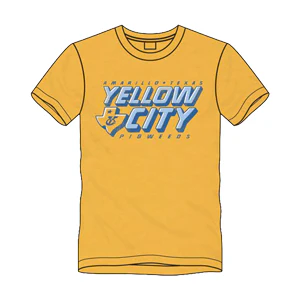 Amarillo Sod Poodles Yellow City Pigweeds Yellow City Yellow Tee
