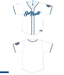 Amarillo Sod Poodles Youth White Sublimated Jersey