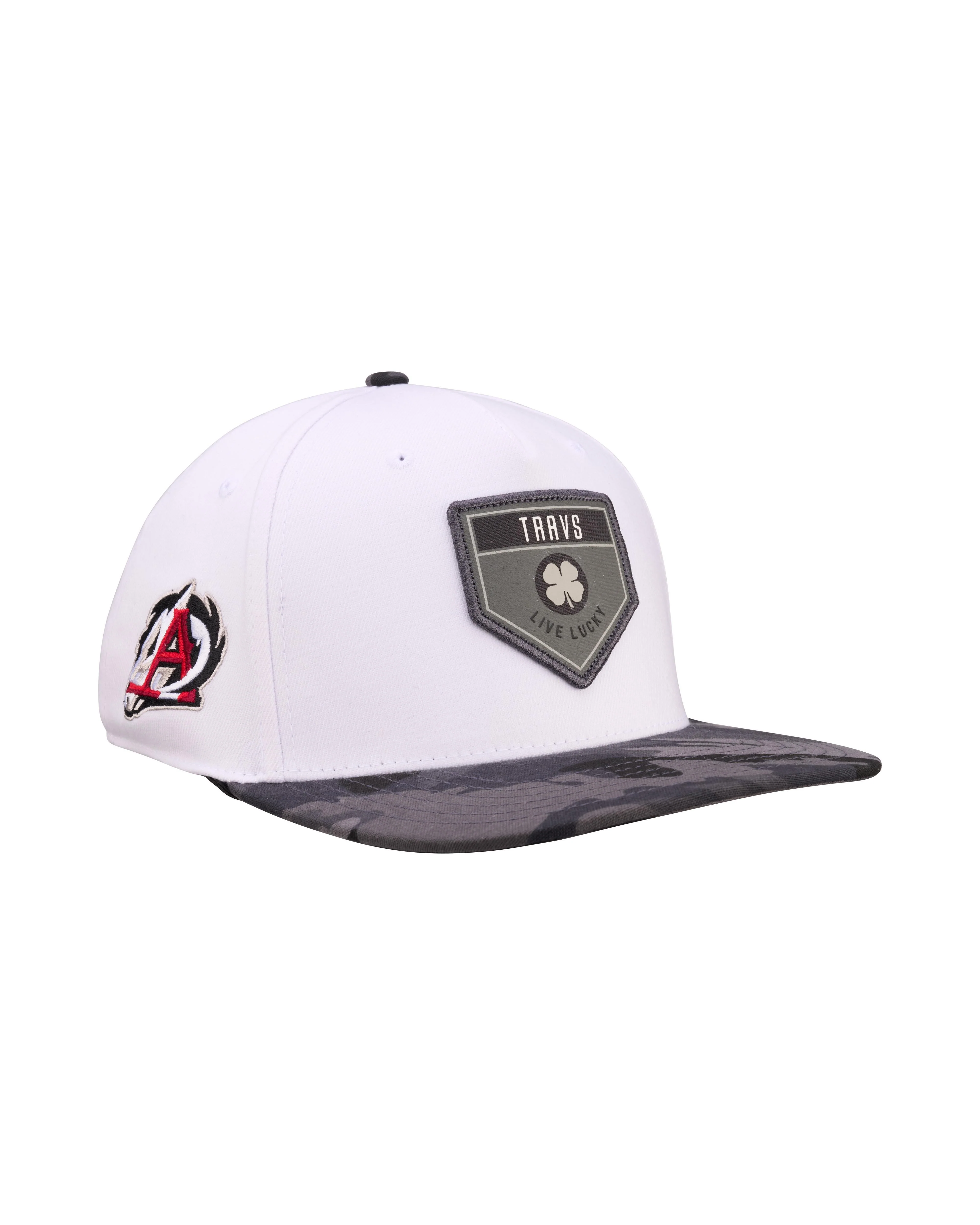 Arkansas Travelers Black Clover At The Plate Snapback Cap - Image 2