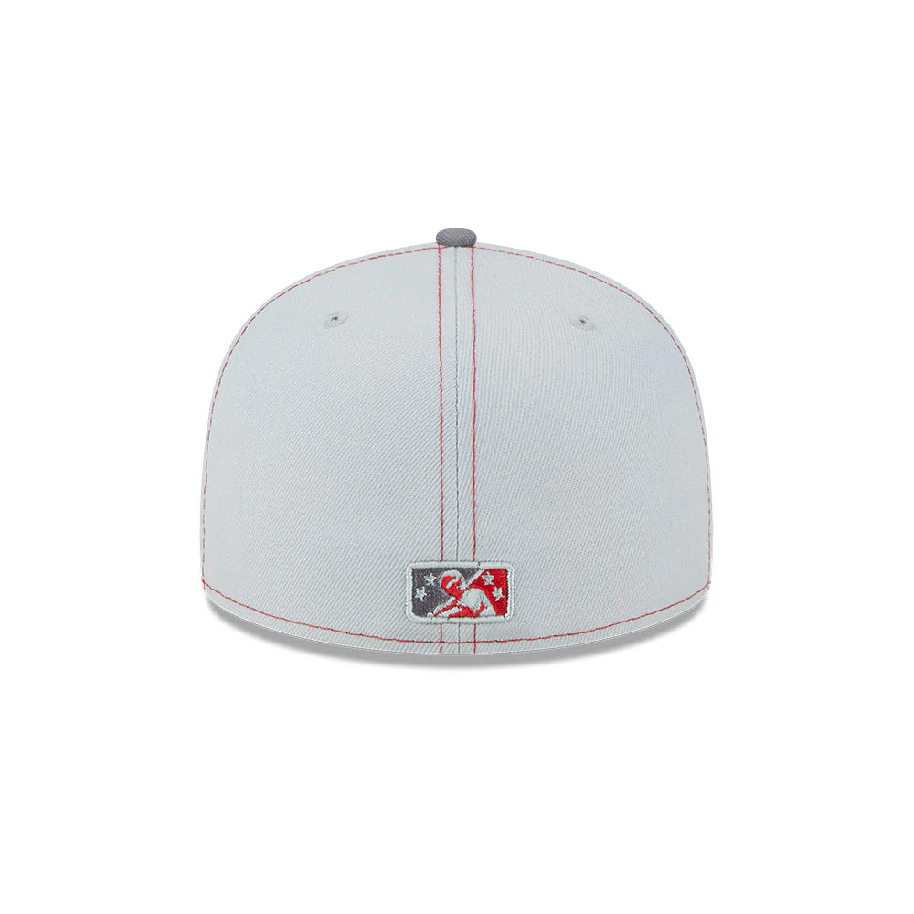 Arkansas Travelers New Era 59FIFTY Gray Pop Cap - Image 5