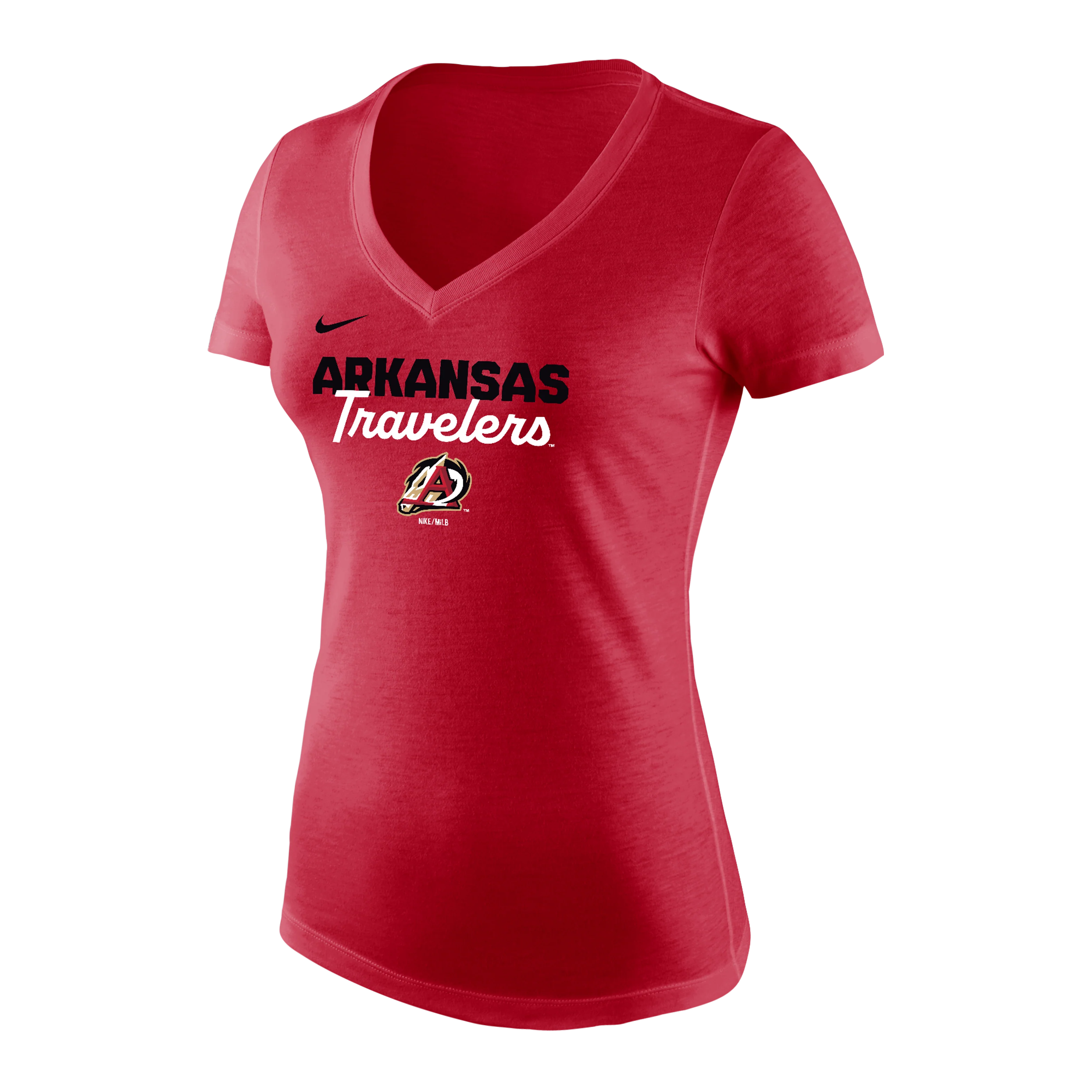 Arkansas Travelers Nike Women's Tri-Blend Mid-V SS Tee