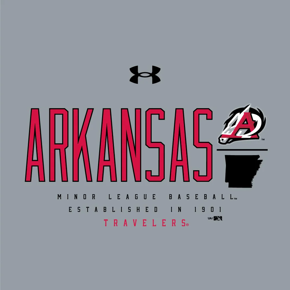 Arkansas Travelers Under Armour Performance Cotton SS Tee - Image 2