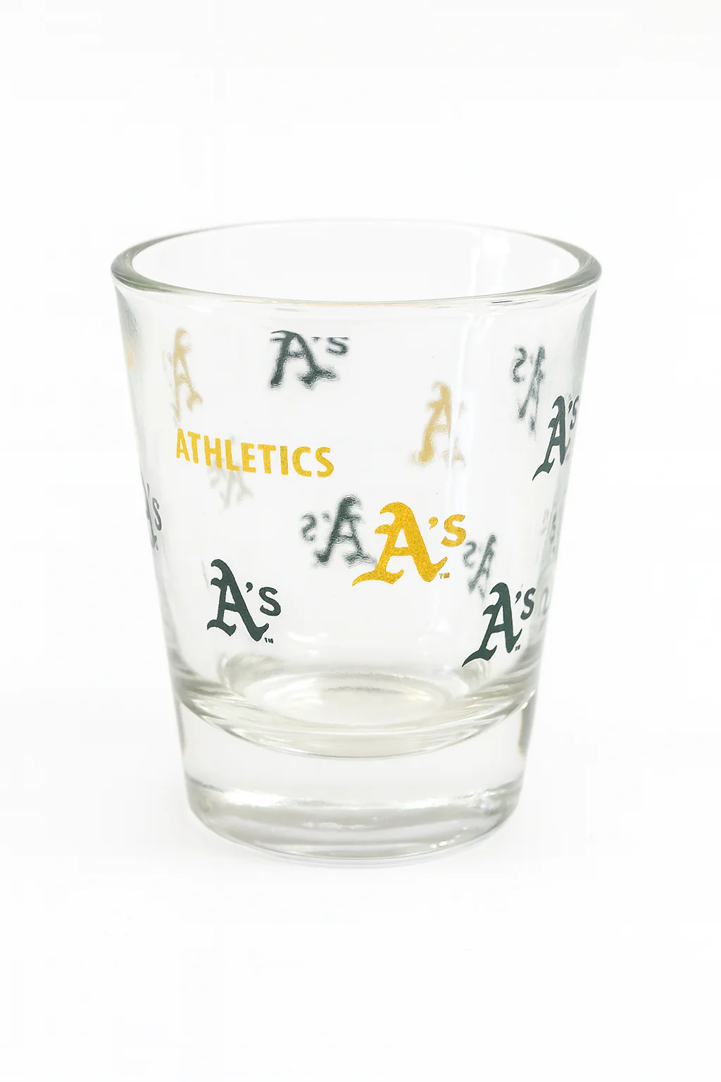 A'S 2 OZ REPEAT SHOT GLASS