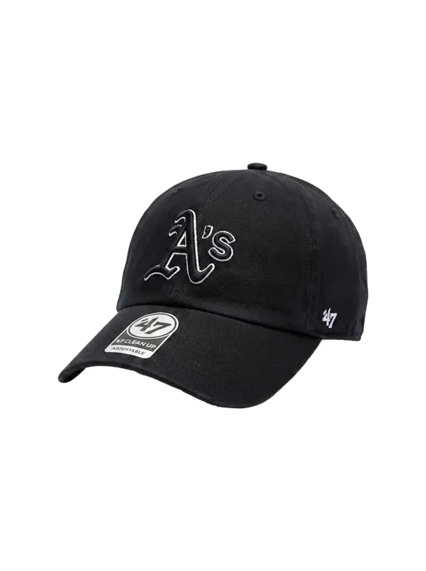 A's Clean Up Hat Black - Image 2