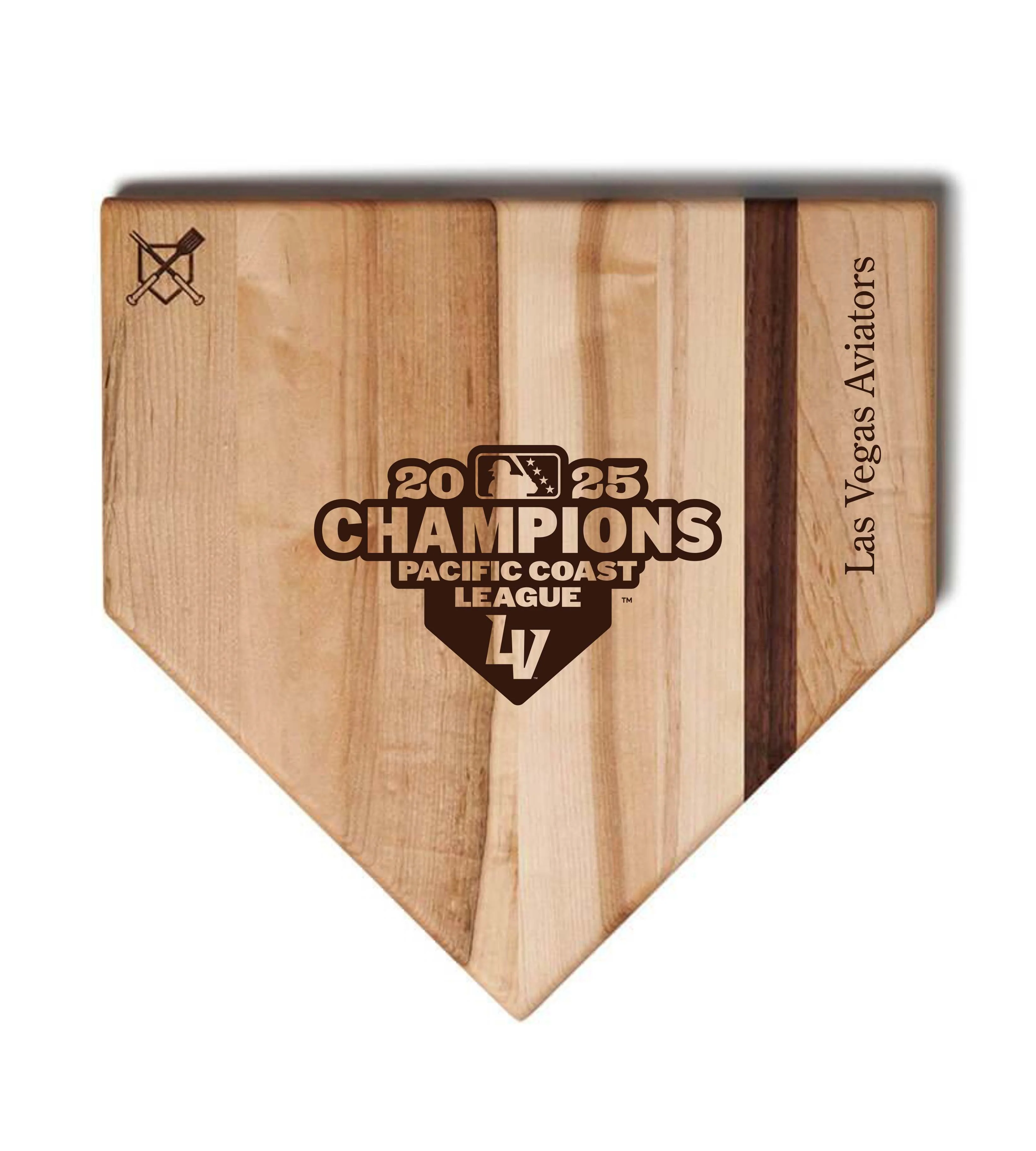 Baseball BBQ 2025 Pacific Coast League Champions Home Plate Cutting Board - Image 2