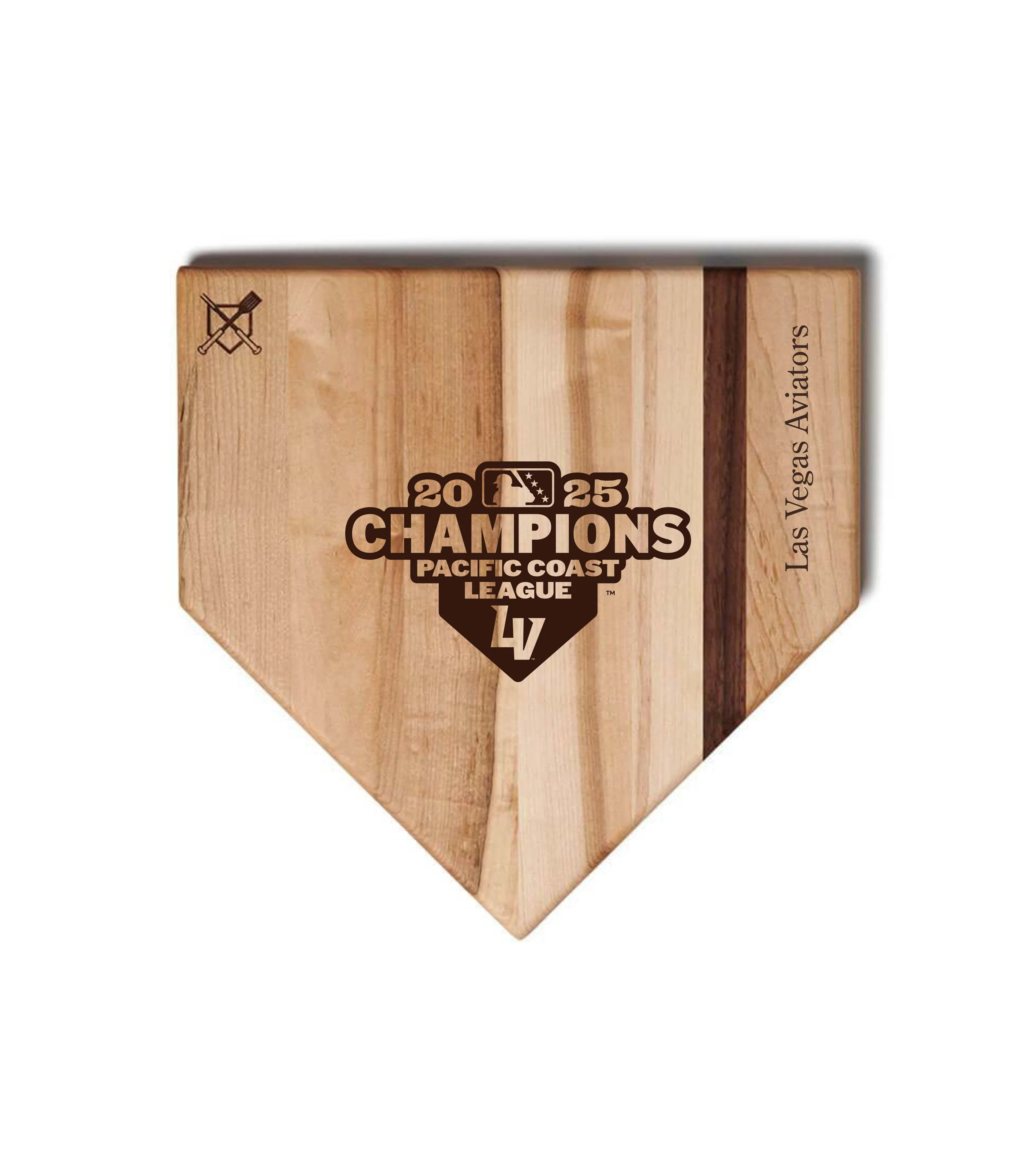 Baseball BBQ 2025 Pacific Coast League Champions Home Plate Cutting Board - Image 3