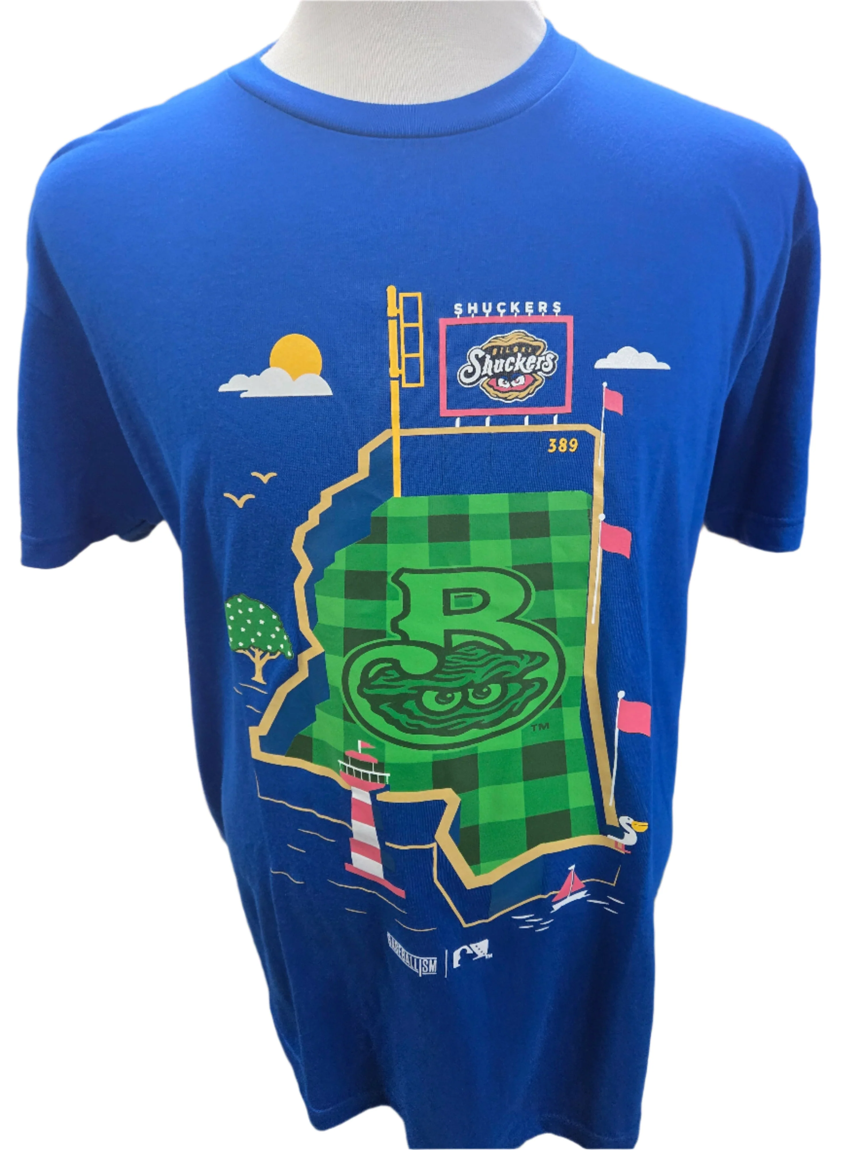 Baseballism Biloxi Shuckers Stadium Tee