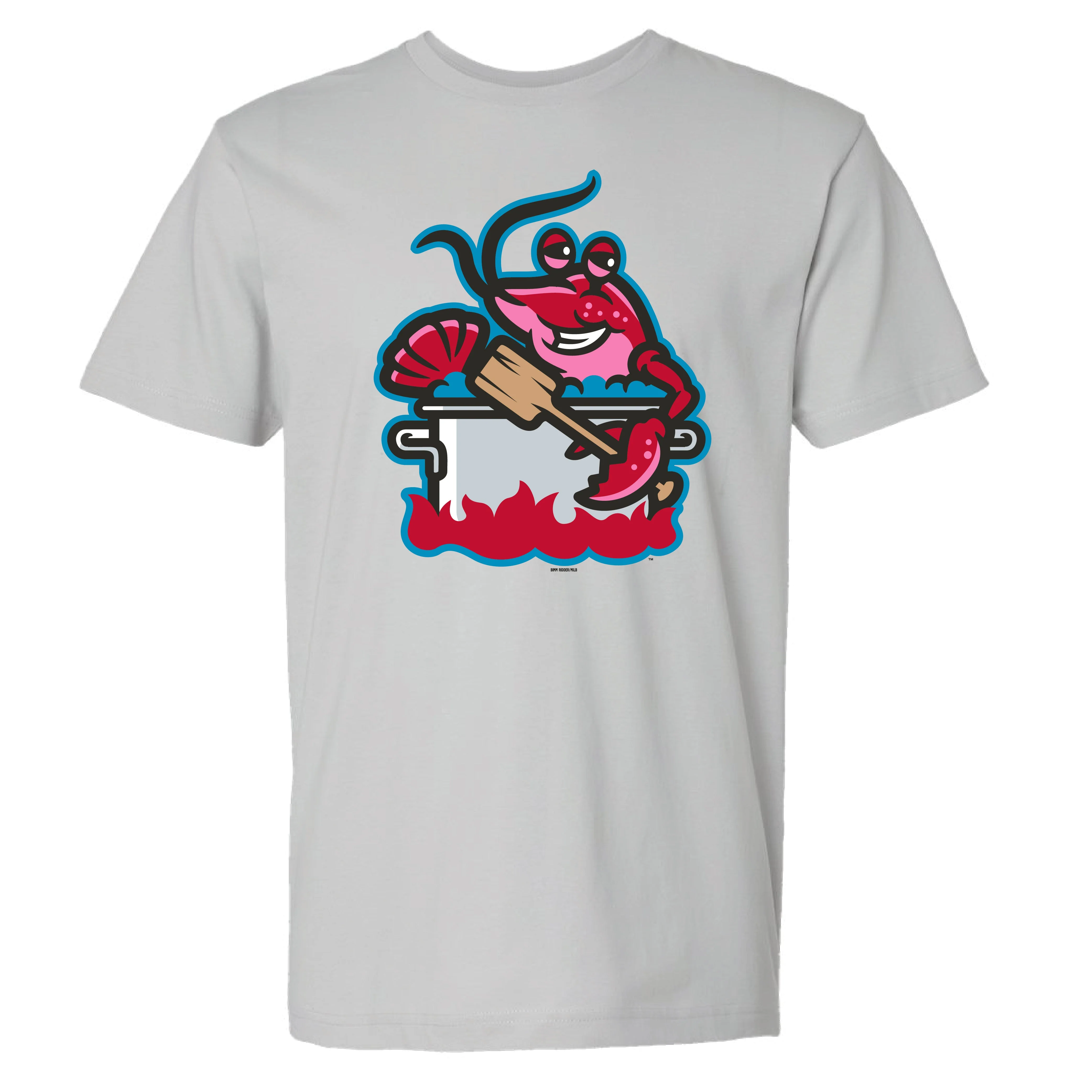 Biloxi Mudbugs Primary Logo Tee in Silver