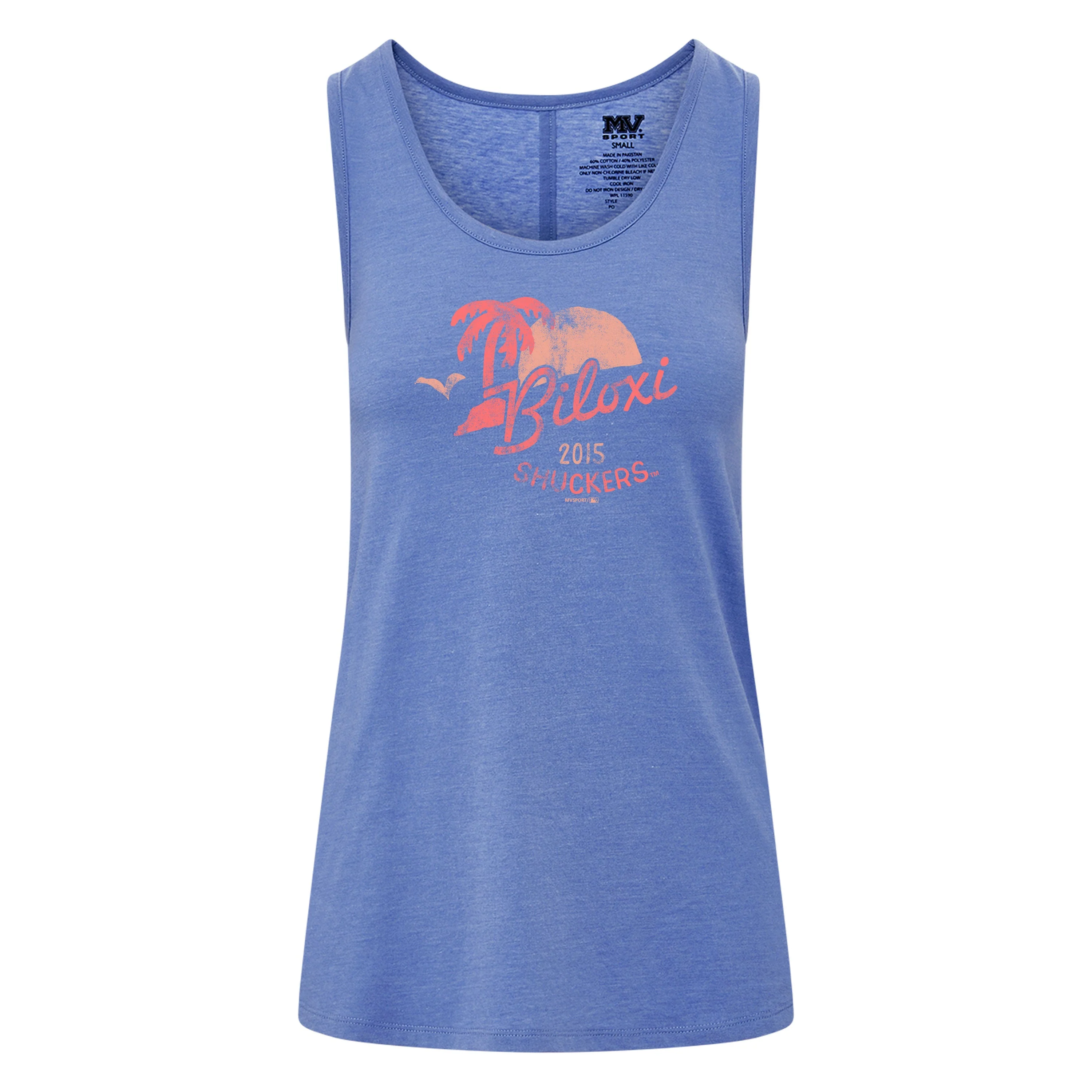 Biloxi Shuckers Tropical Scene Women's Tank Top