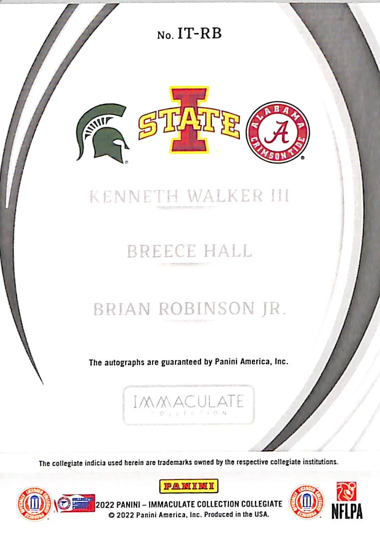 Breece Hall Kenneth Walker III 2022 Immaculate Co - Image 2