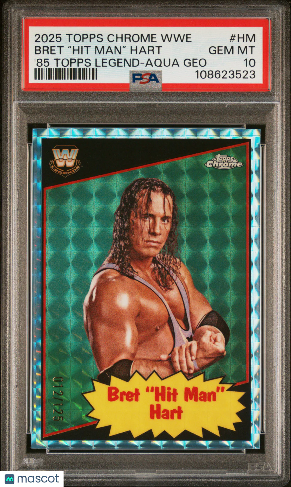 Bret “Hit Man” Hart 2025 Topps Chrome WWE 1985 Le