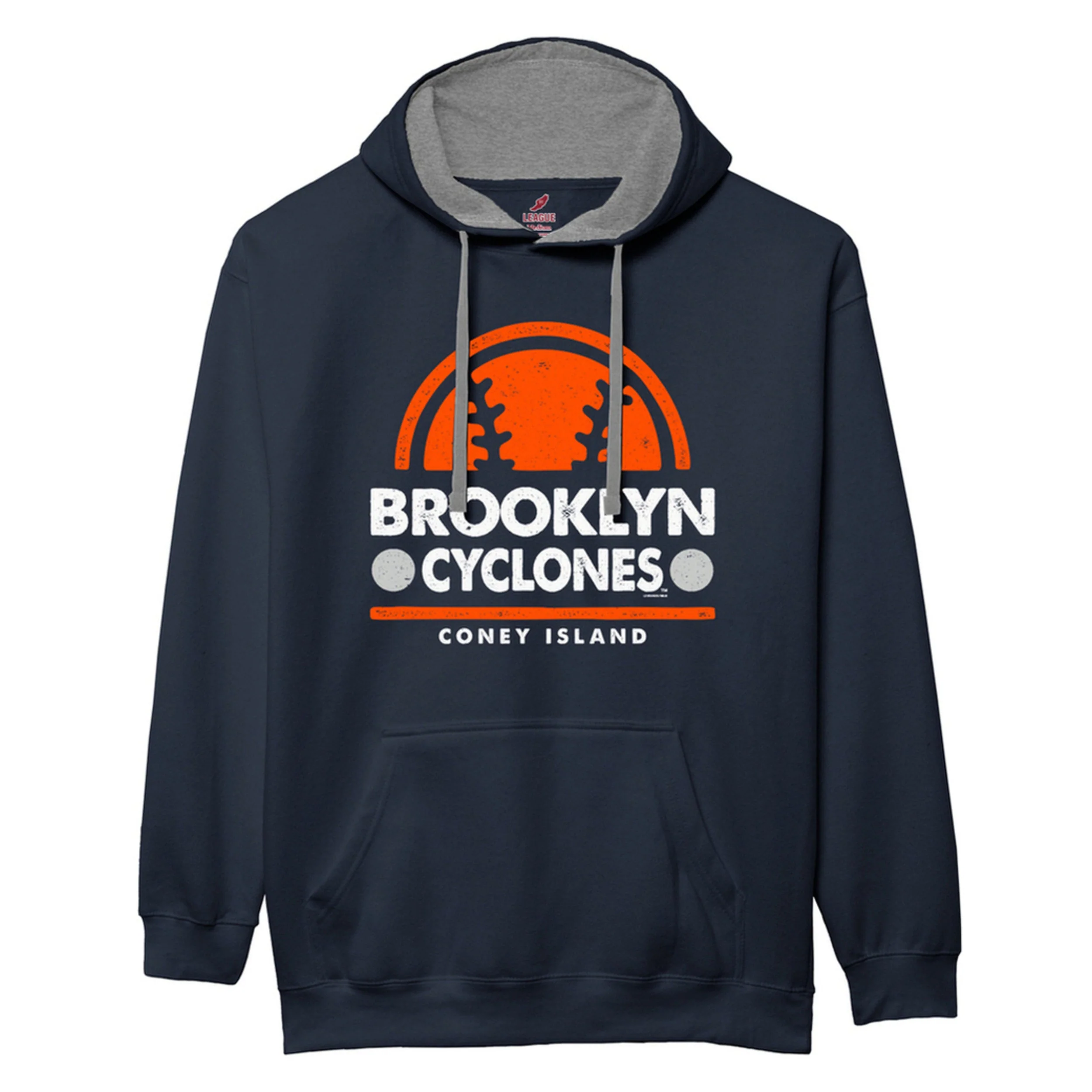 Brooklyn Cyclones Mens Atlantic Ave Fleece Hood Navy