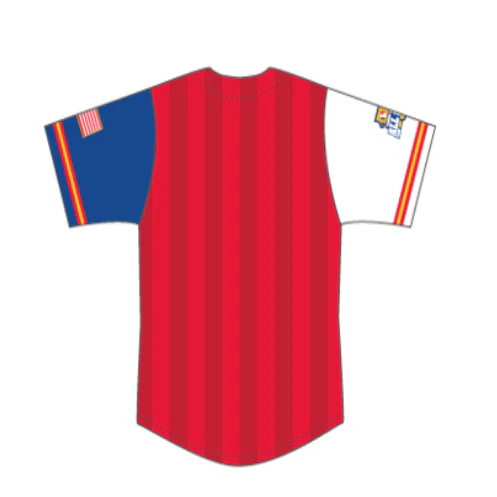 California Collegiate League All Star Red Stripes OT Sports Jersey - Image 2