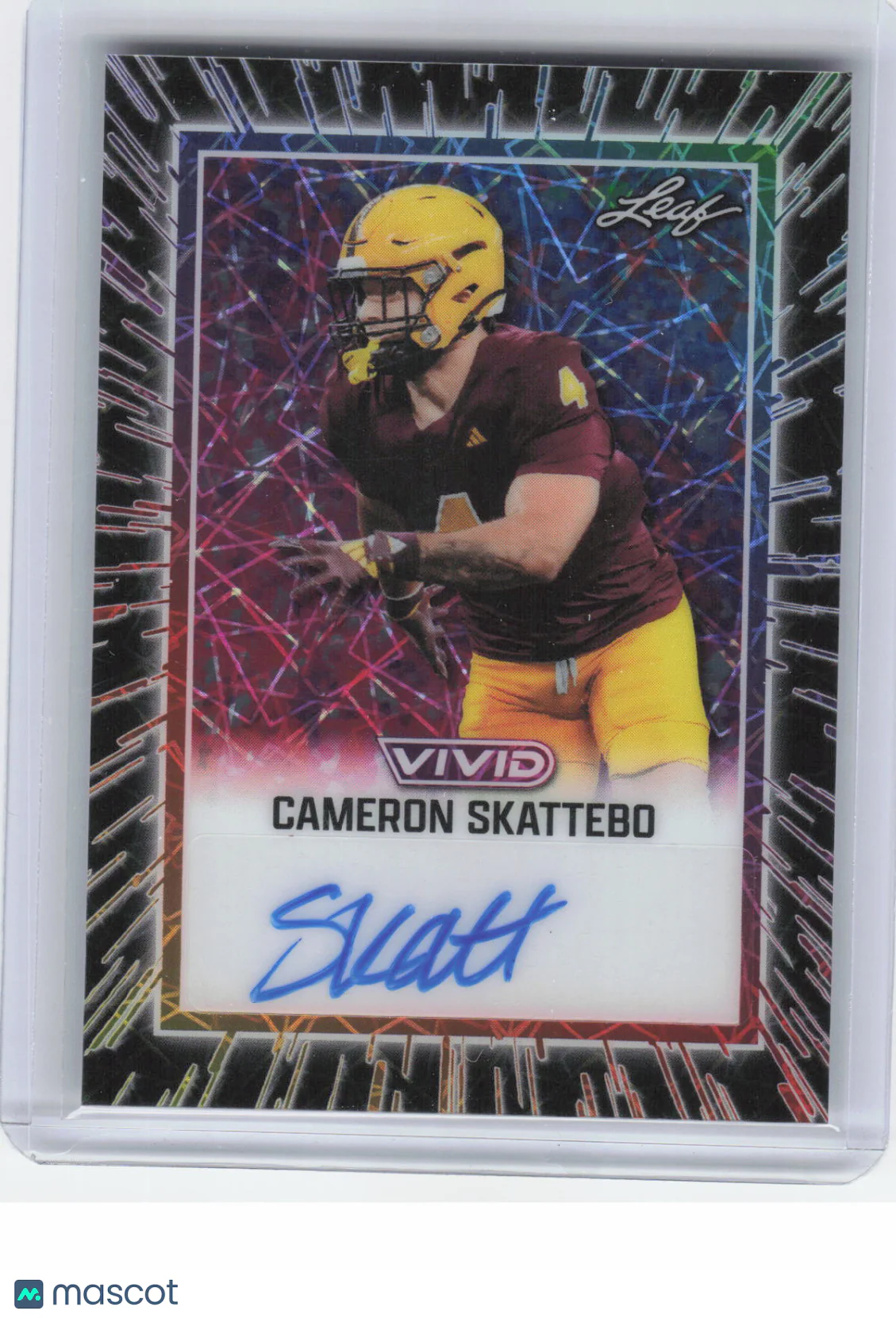 Cameron Skattebo 2023 Leaf Vivid #BA-CS1 Black 1/