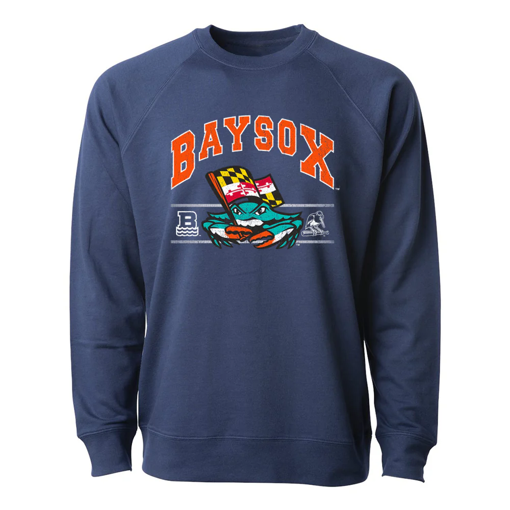 Chesapeake Baysox ADULT Crewneck Icon INDIGO