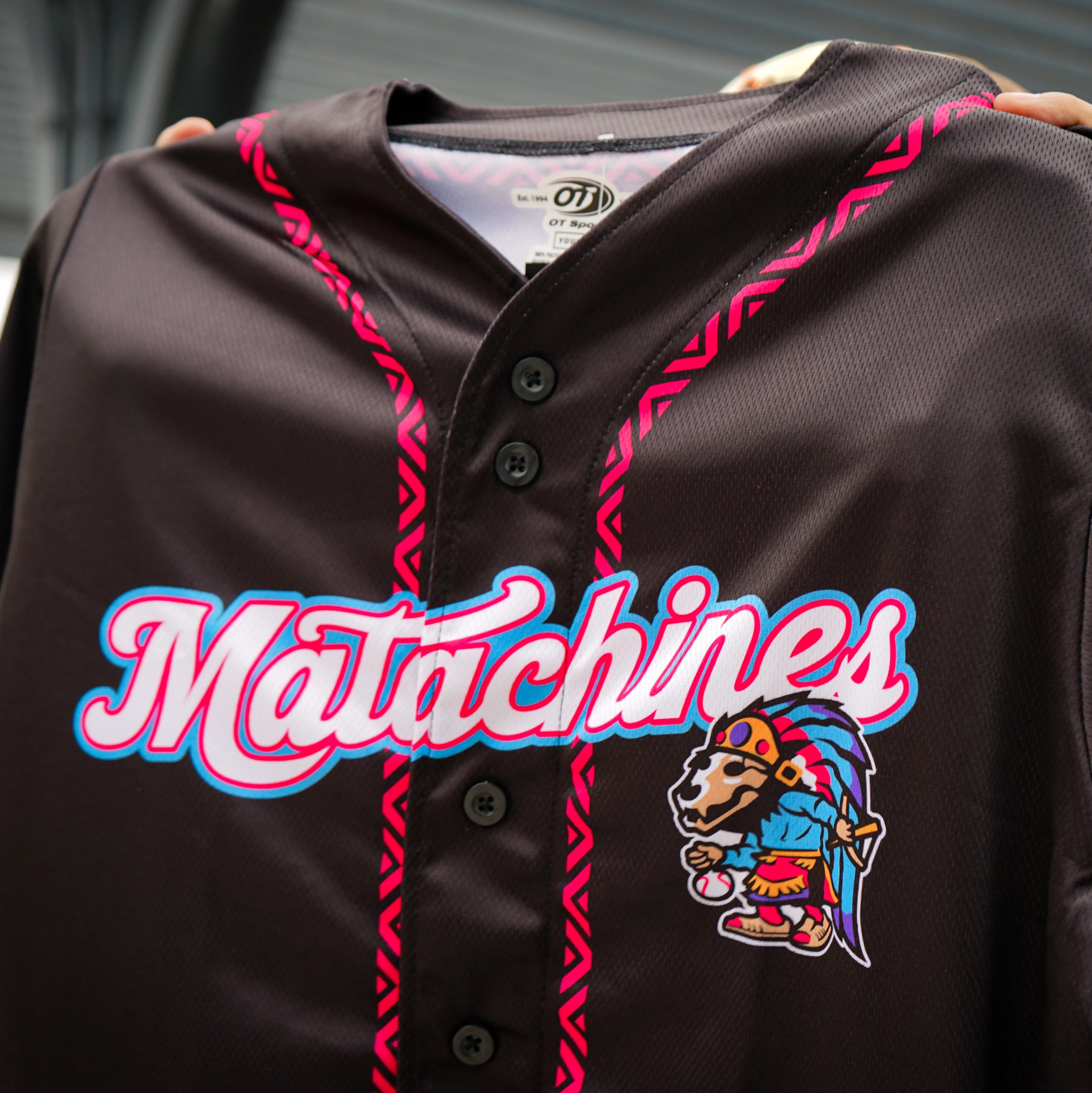 CHIHUAHUAS YOUTH SUBLIMATED BLACK MATACHINES JERSEY- OT SPORTS