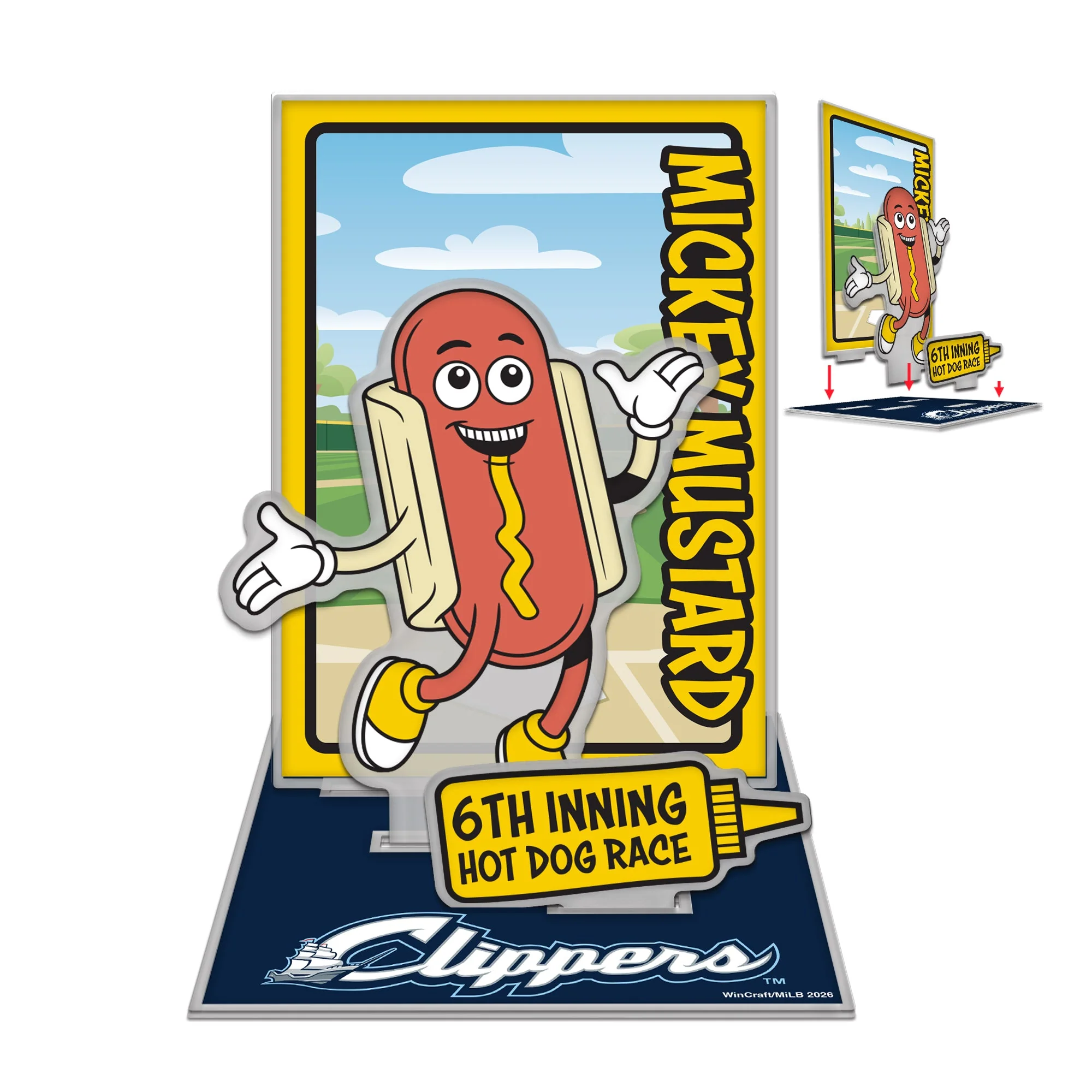 Columbus Clippers Acrylic Hot Dog Stand - Image 2