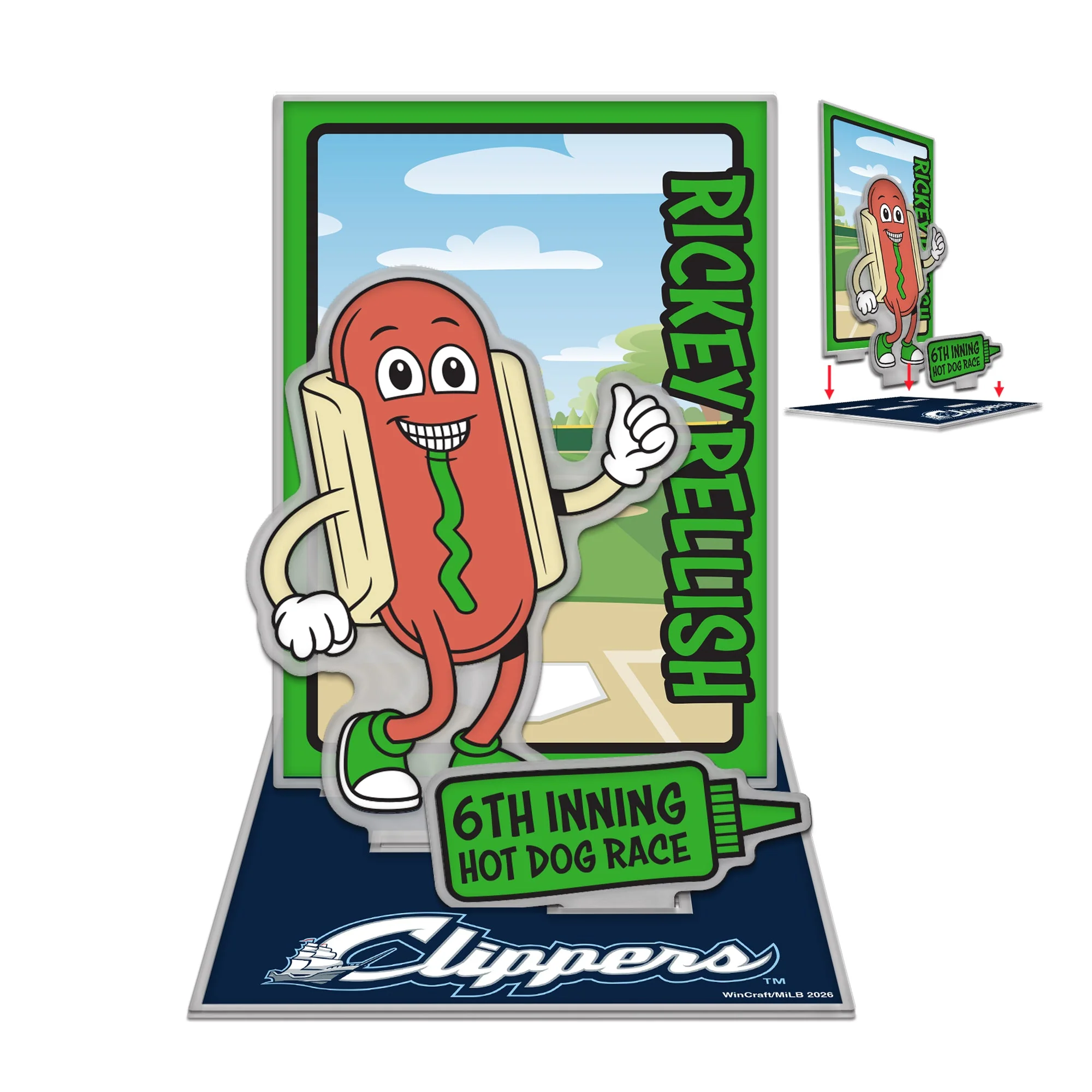 Columbus Clippers Acrylic Hot Dog Stand - Image 3