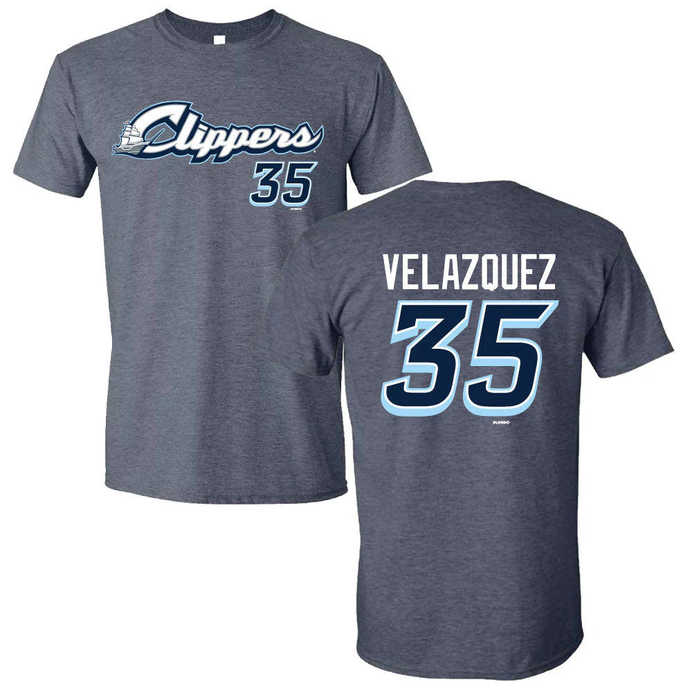 Columbus Clippers Adult Ralphy Velazquez Player Tee