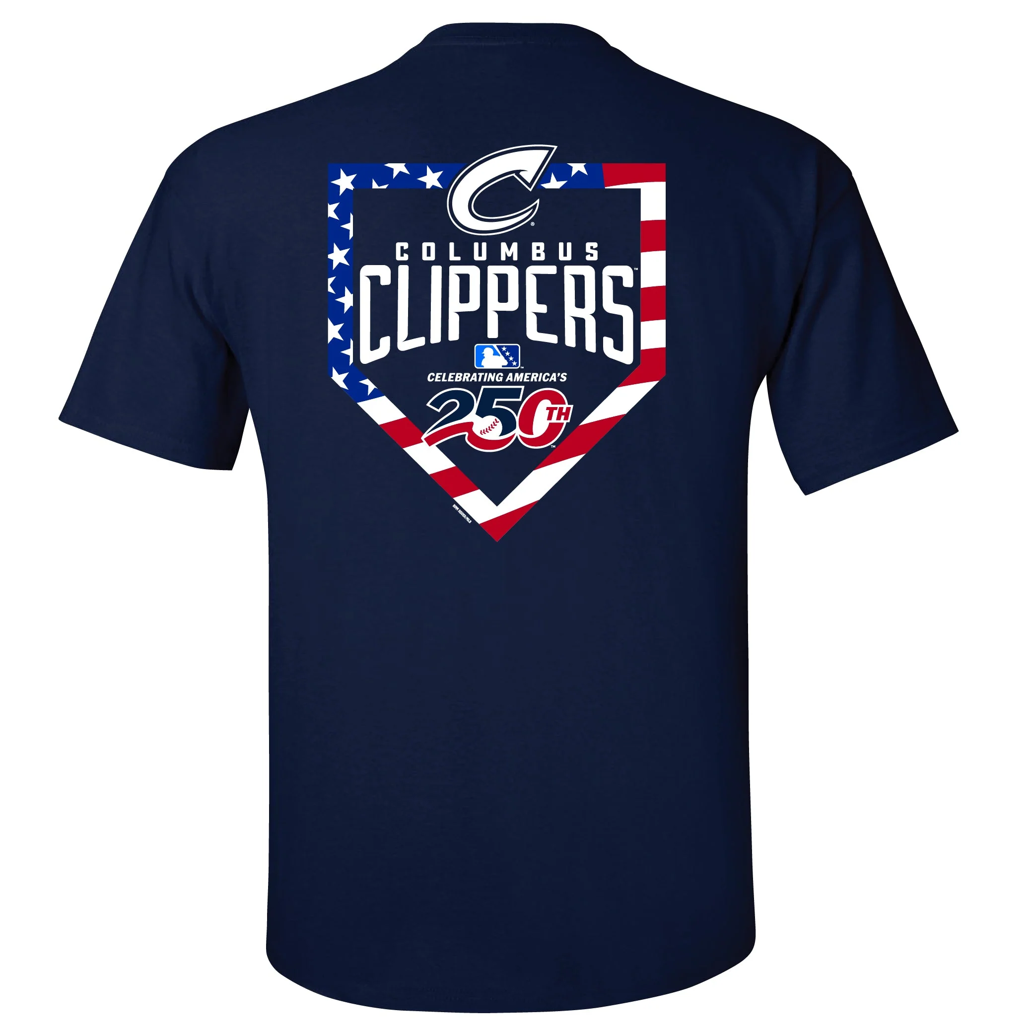 Columbus Clippers America 250 Adult Home Plate Tee - Image 2