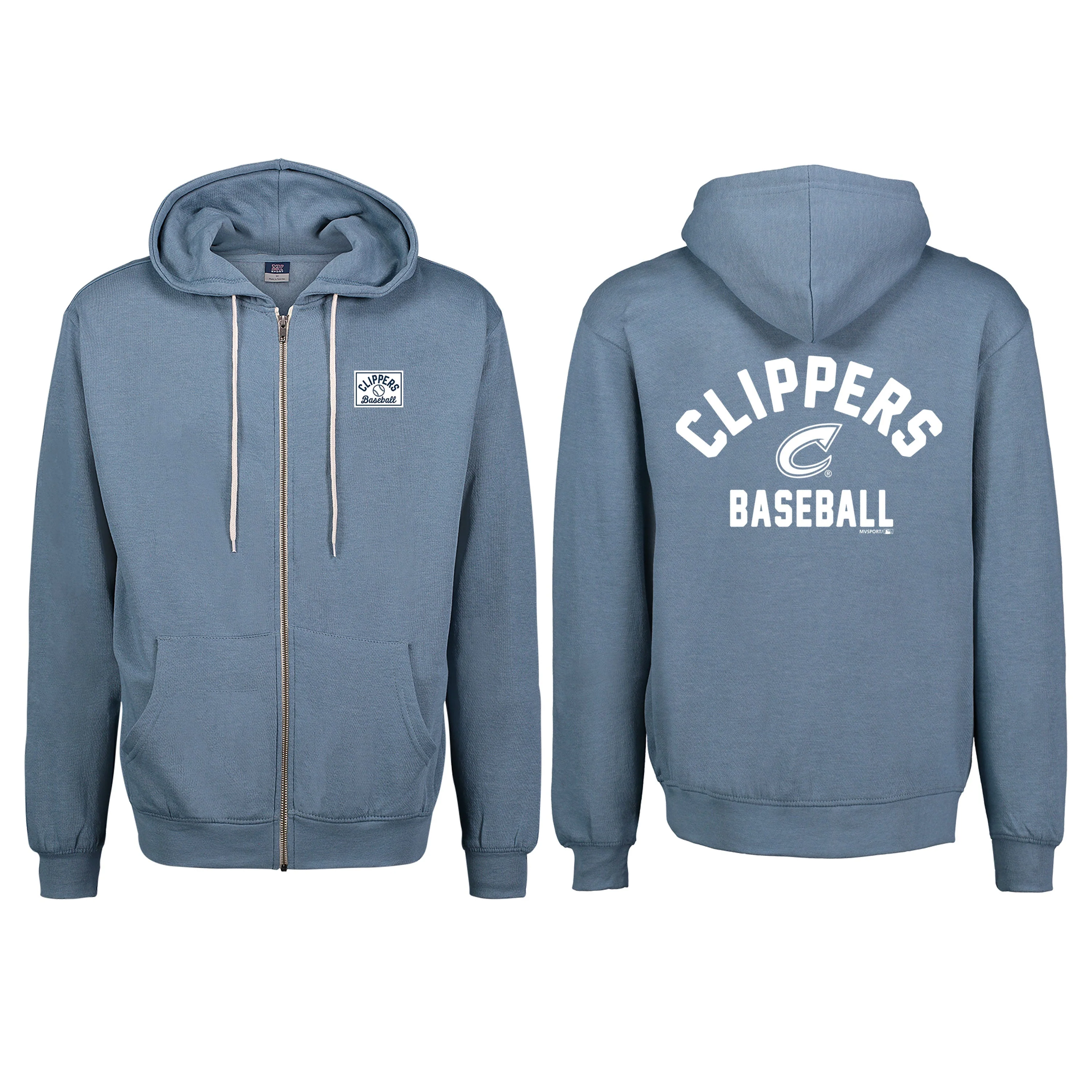 Columbus Clippers Retro Heather Full Zip Hood - Image 2
