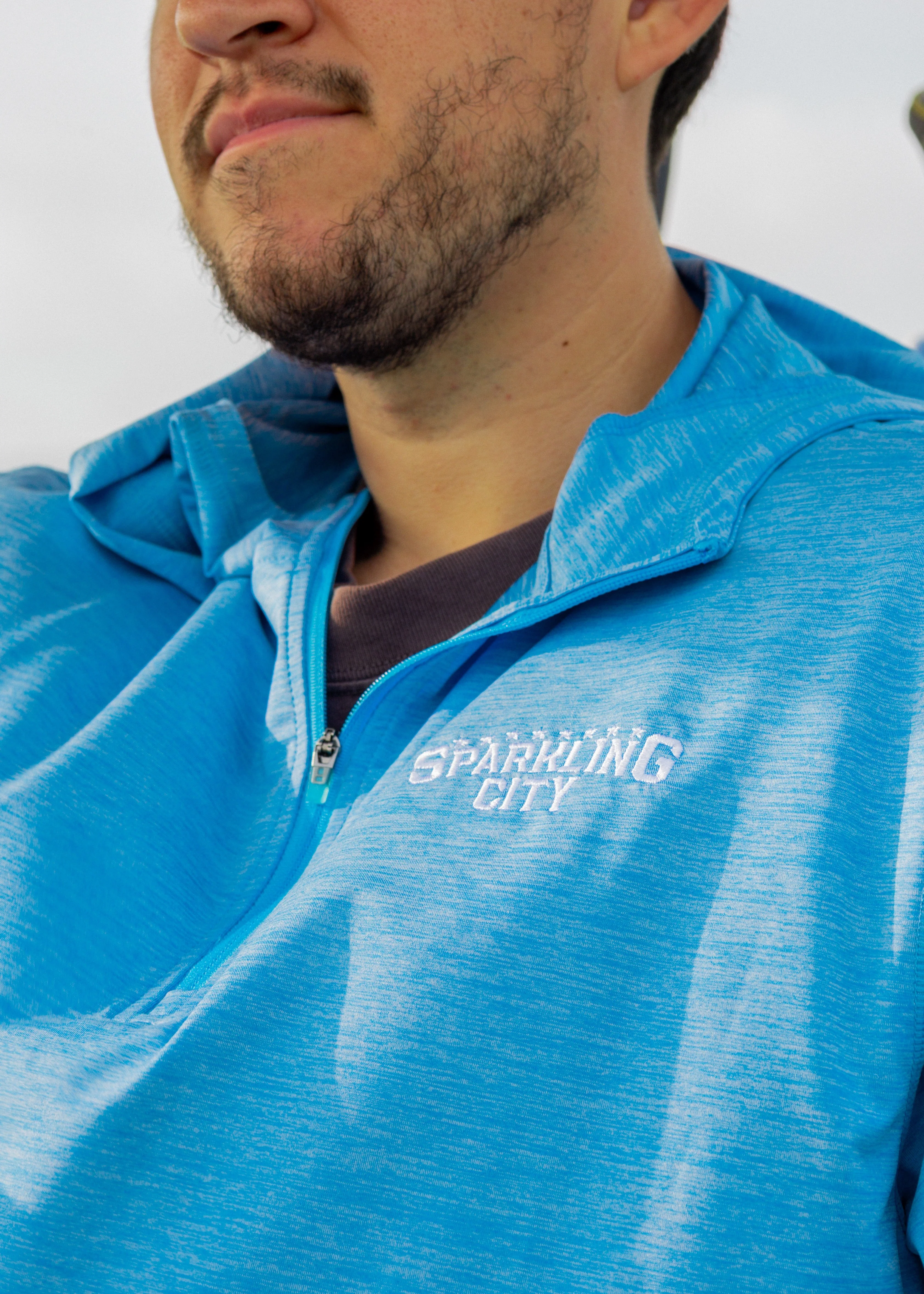 Corpus Christi Hooks Antigua - 1/4 Zip Pullover Hood Tidy - Image 4