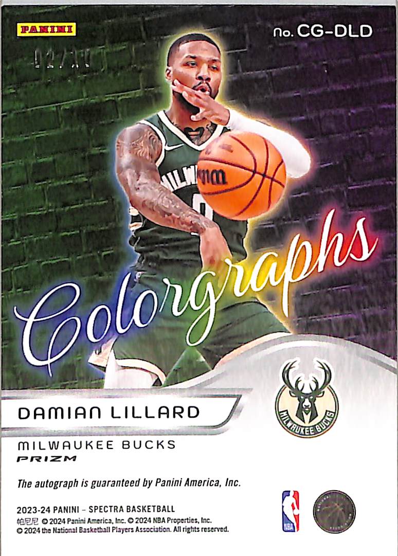 Damian Lillard 2024 Panini Spectra Colorgraphs Go - Image 2