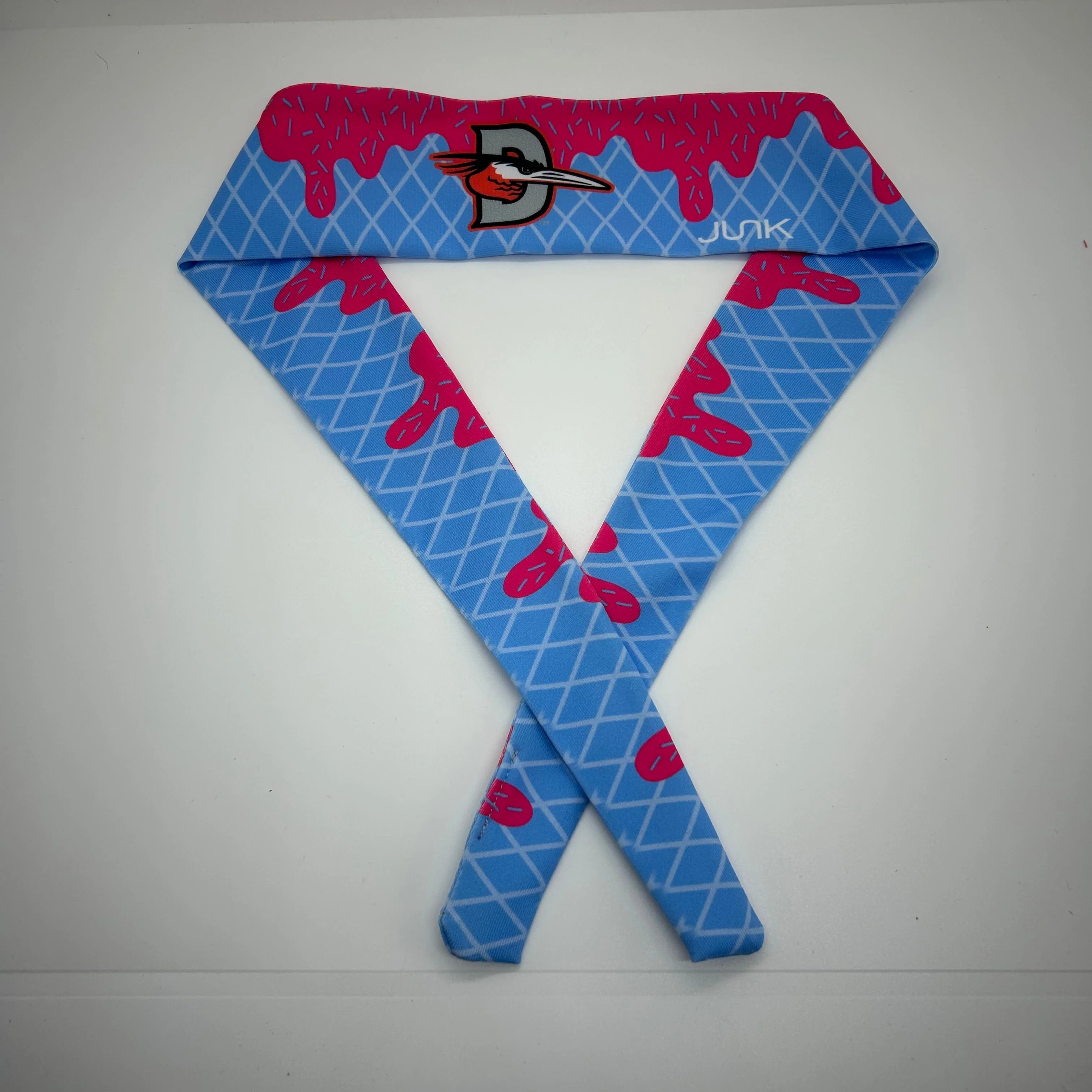 Delmarva Shorebirds JUNK Flex Tie Hot Blue Scoop Headband