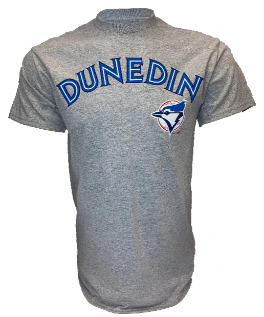 Dunedin Blue Jays Youth Gray Road Letter T-Shirt