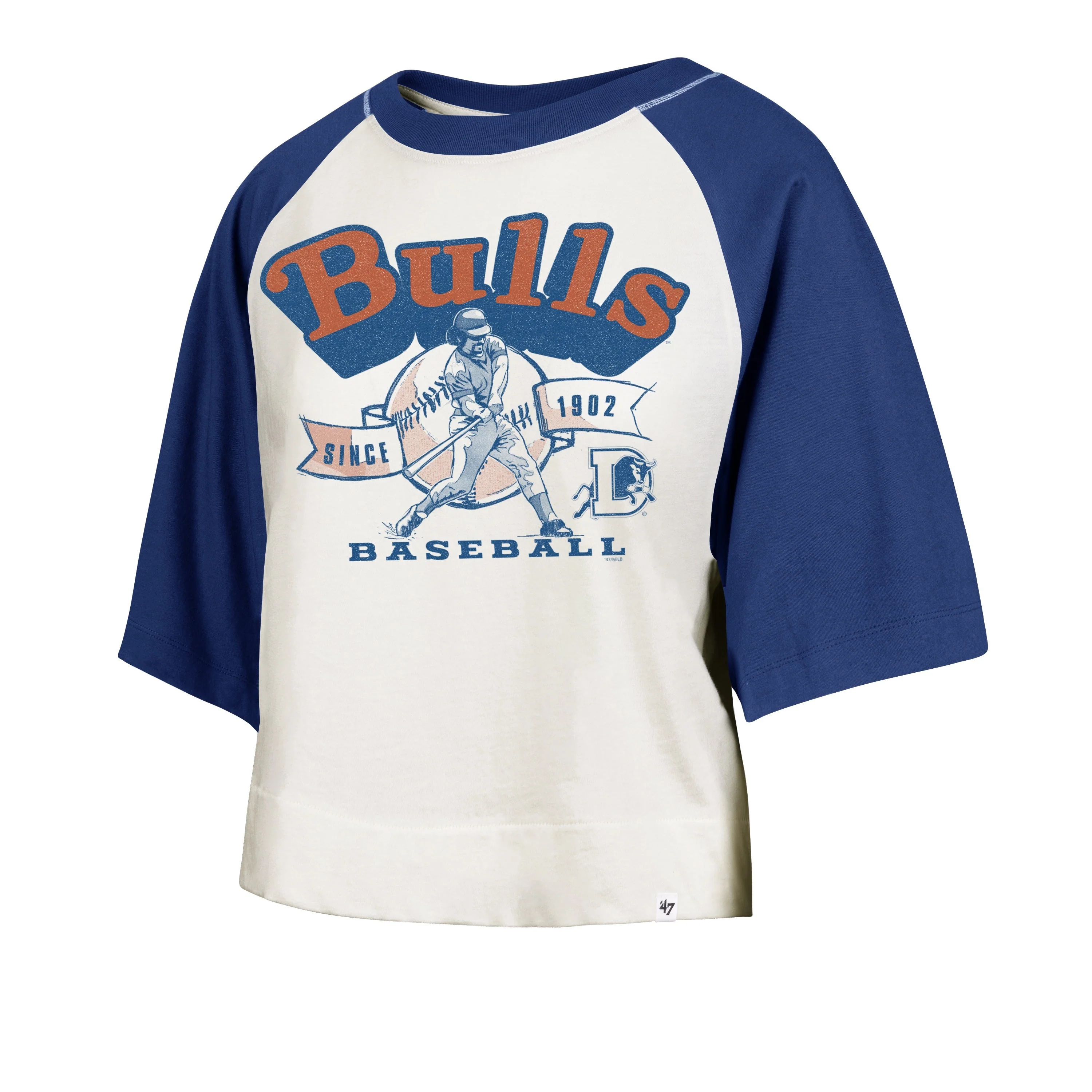 Durham Bulls Women's Infield Shift Raglan Crop Top - Image 19