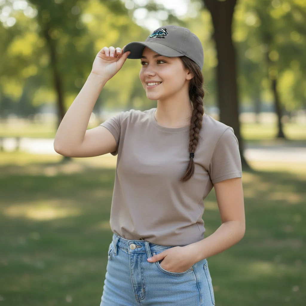 Eerie Wearies Charcoal Youth Velcro Adjustable Cap - Image 3