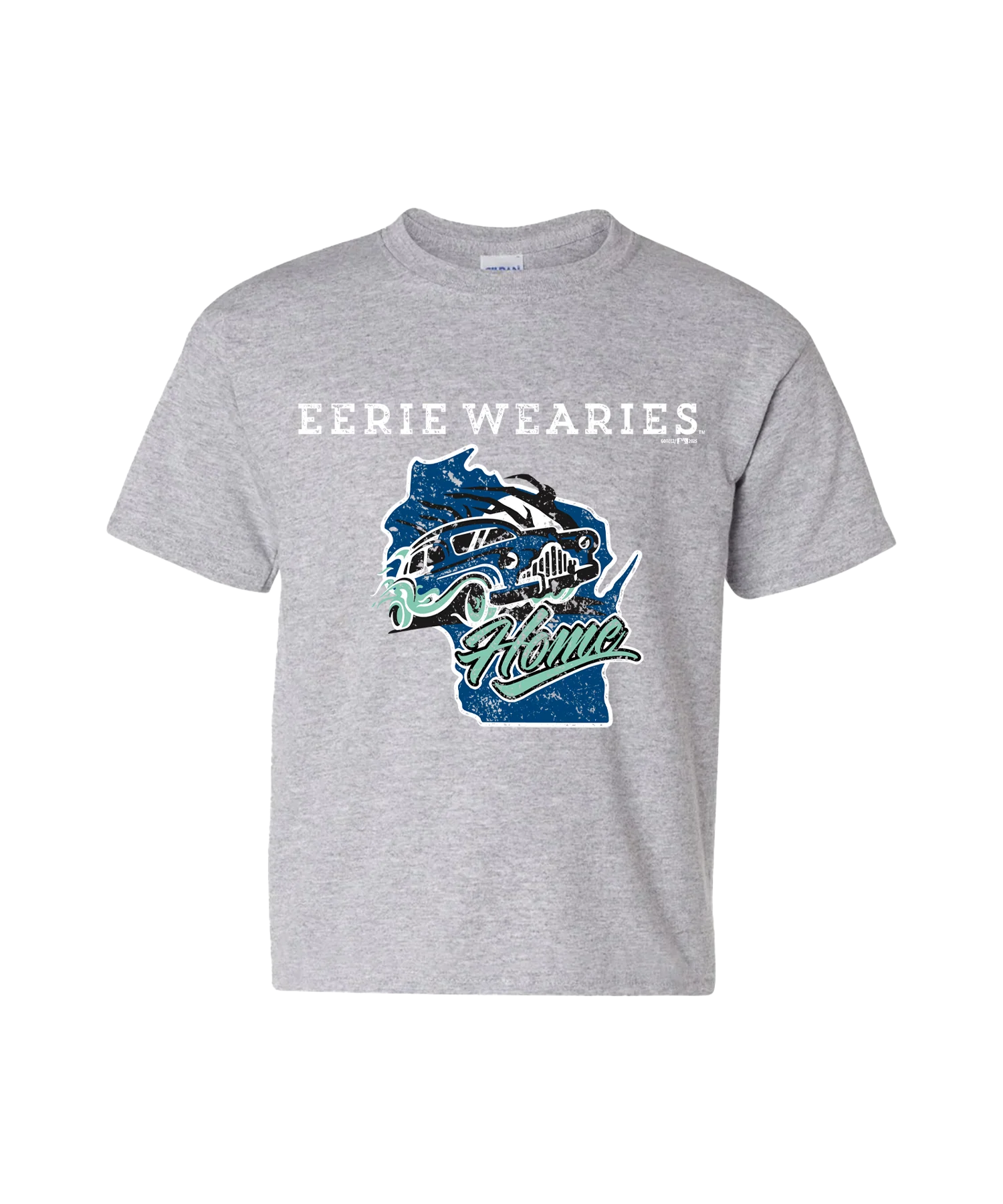 Eerie Wearies Grey Wisconsin Home Youth T-Shirt - Image 2