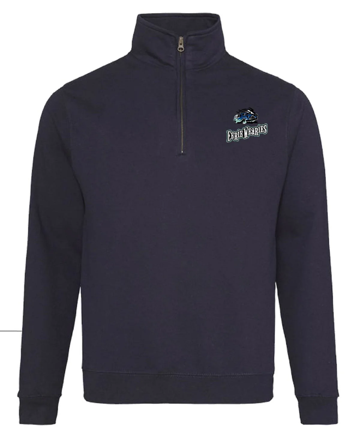 Eerie Wearies Oxford Navy 1/4 Zip Sweatshirt - Image 2