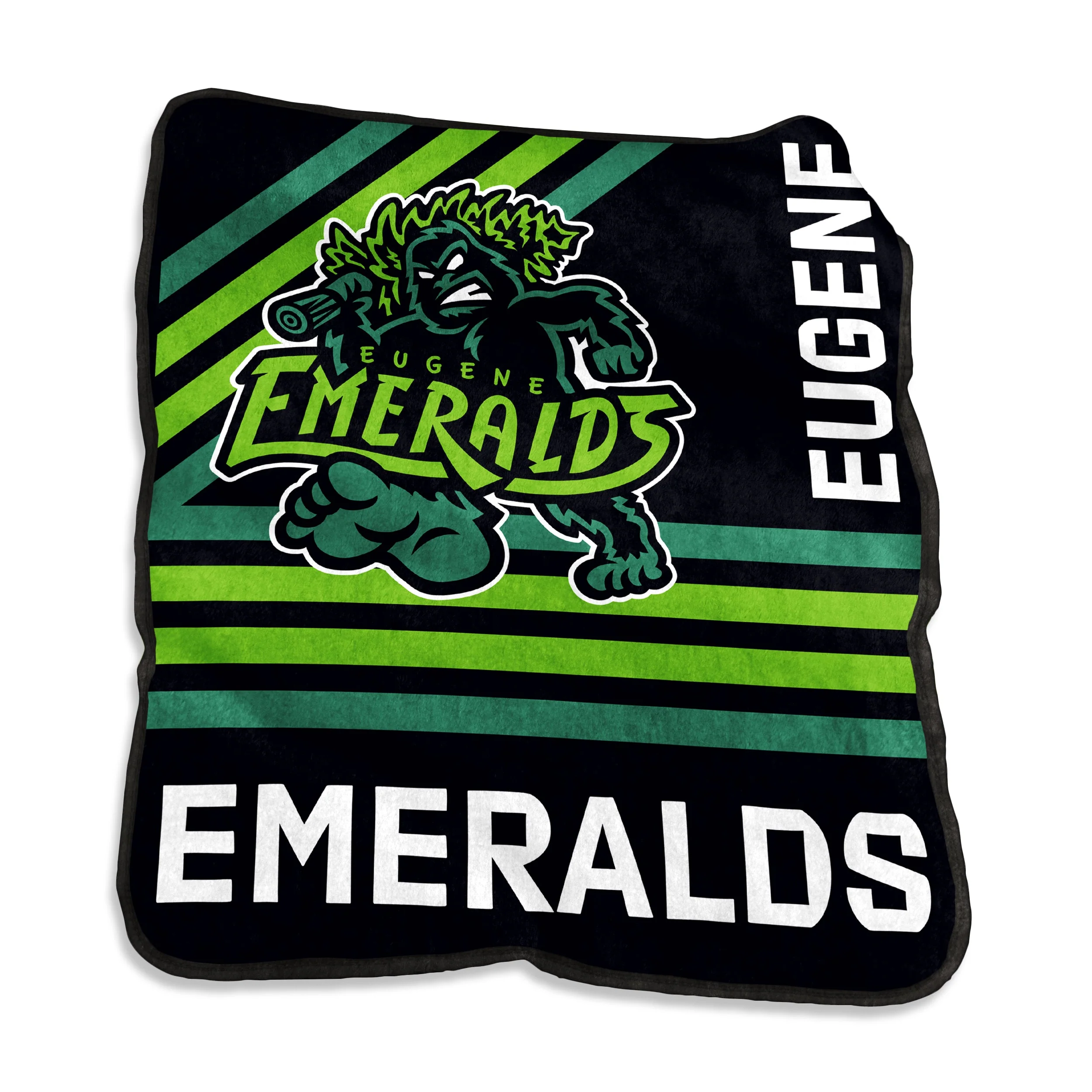 Eugene Emeralds LOGO Brands Raschel Throw Blanket