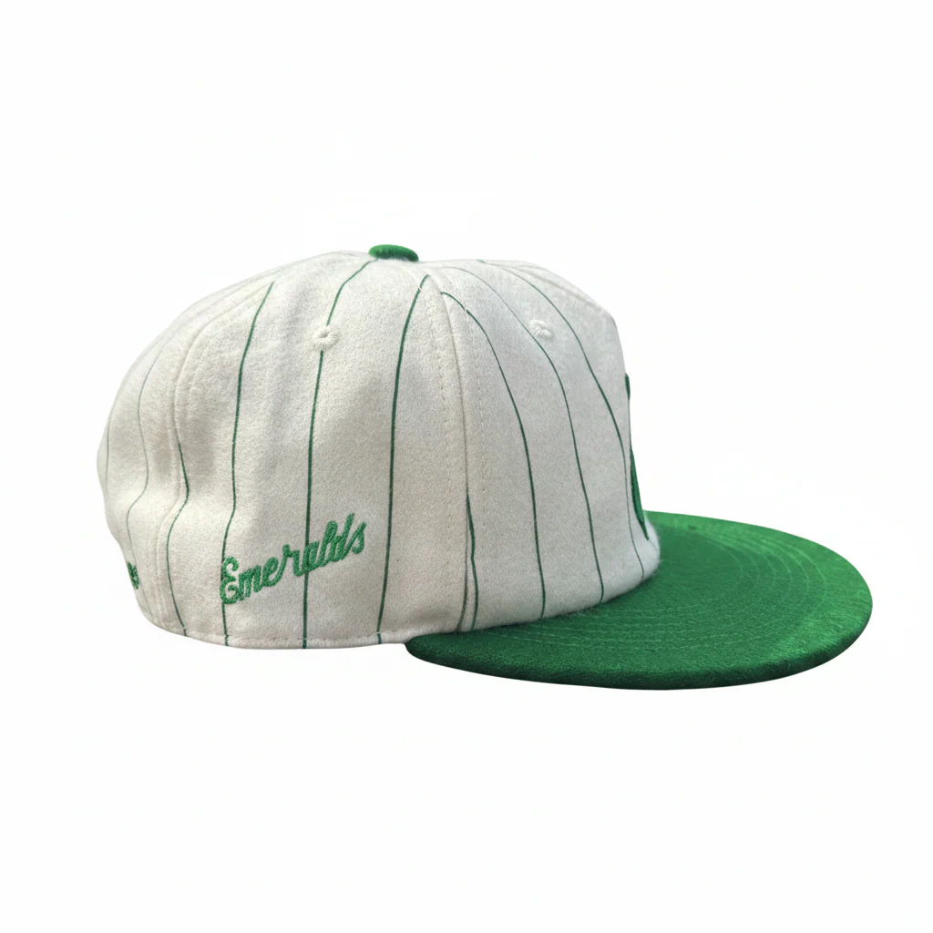 Eugene Emeralds Official League Vintage Ems Pinstripe Wooly Cap - Image 2