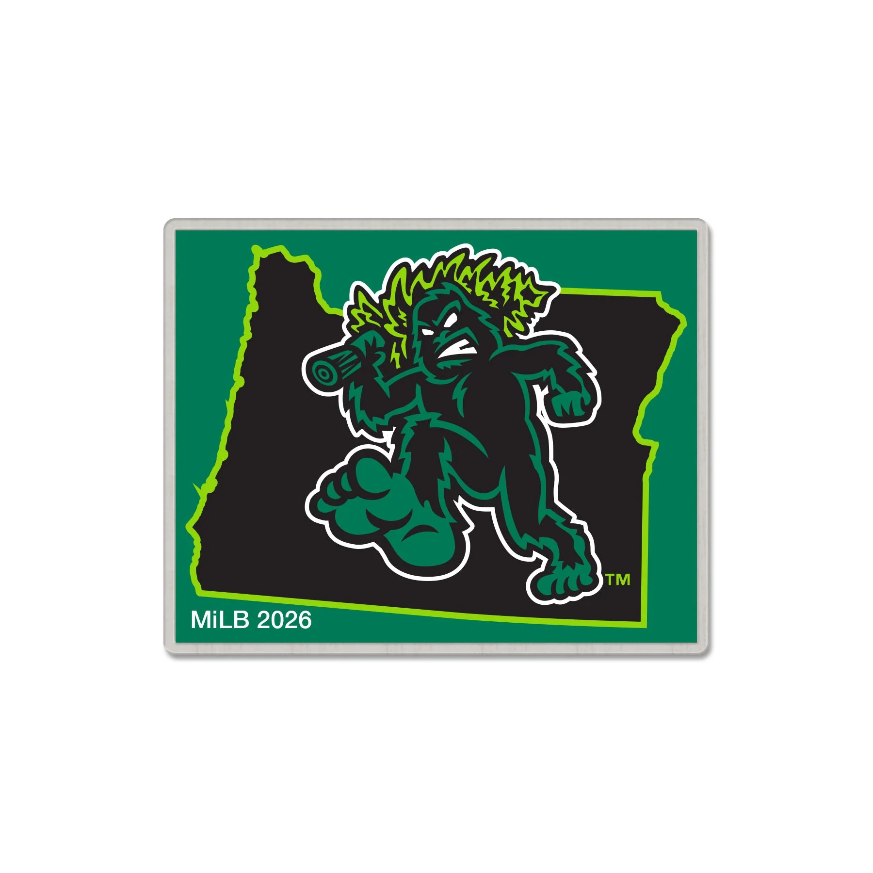 Eugene Emeralds Primary Sasquatch Oregon State Pin