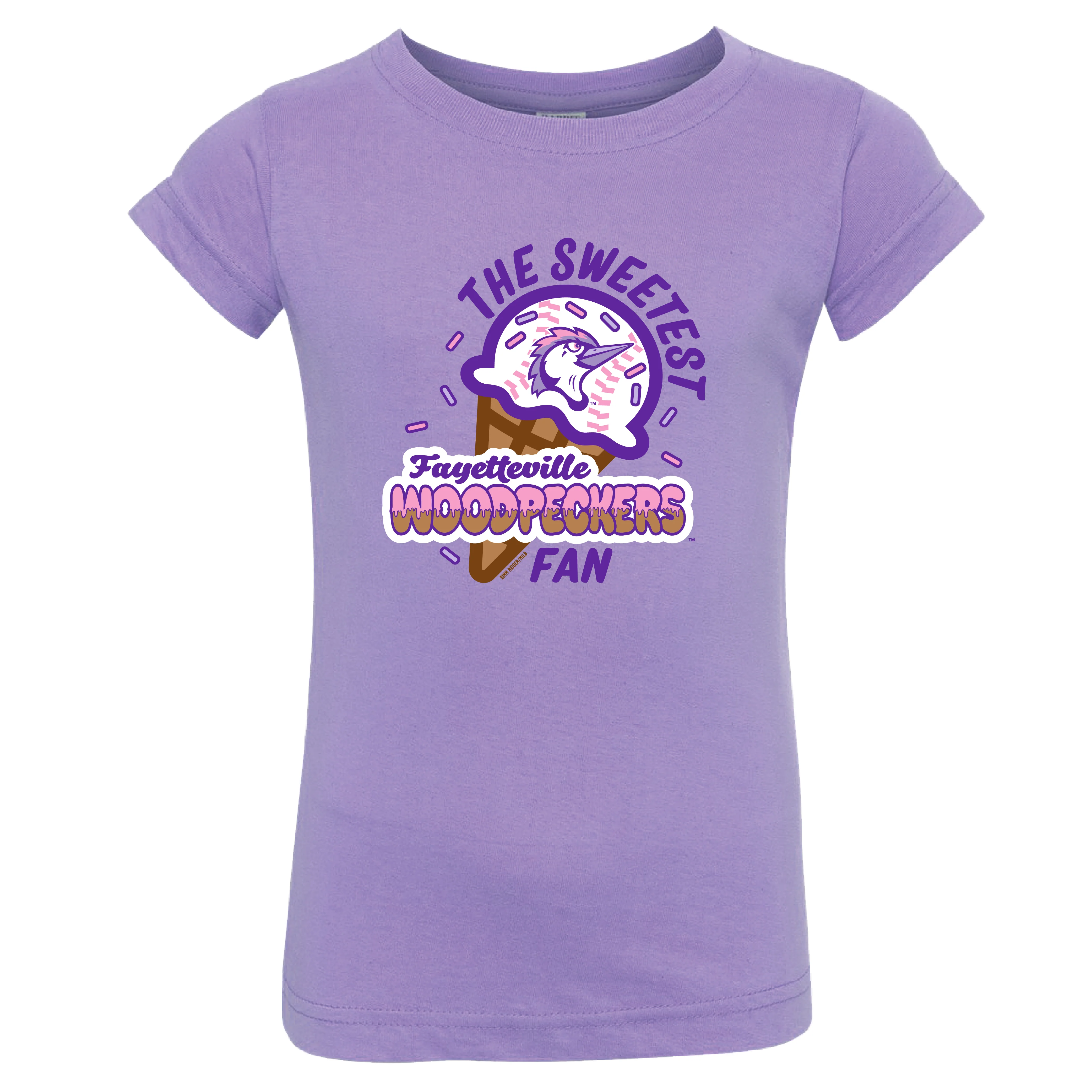 Fayetteville Woodpeckers Bimm Ridder Toddler Datome Ice Cream T-shirt