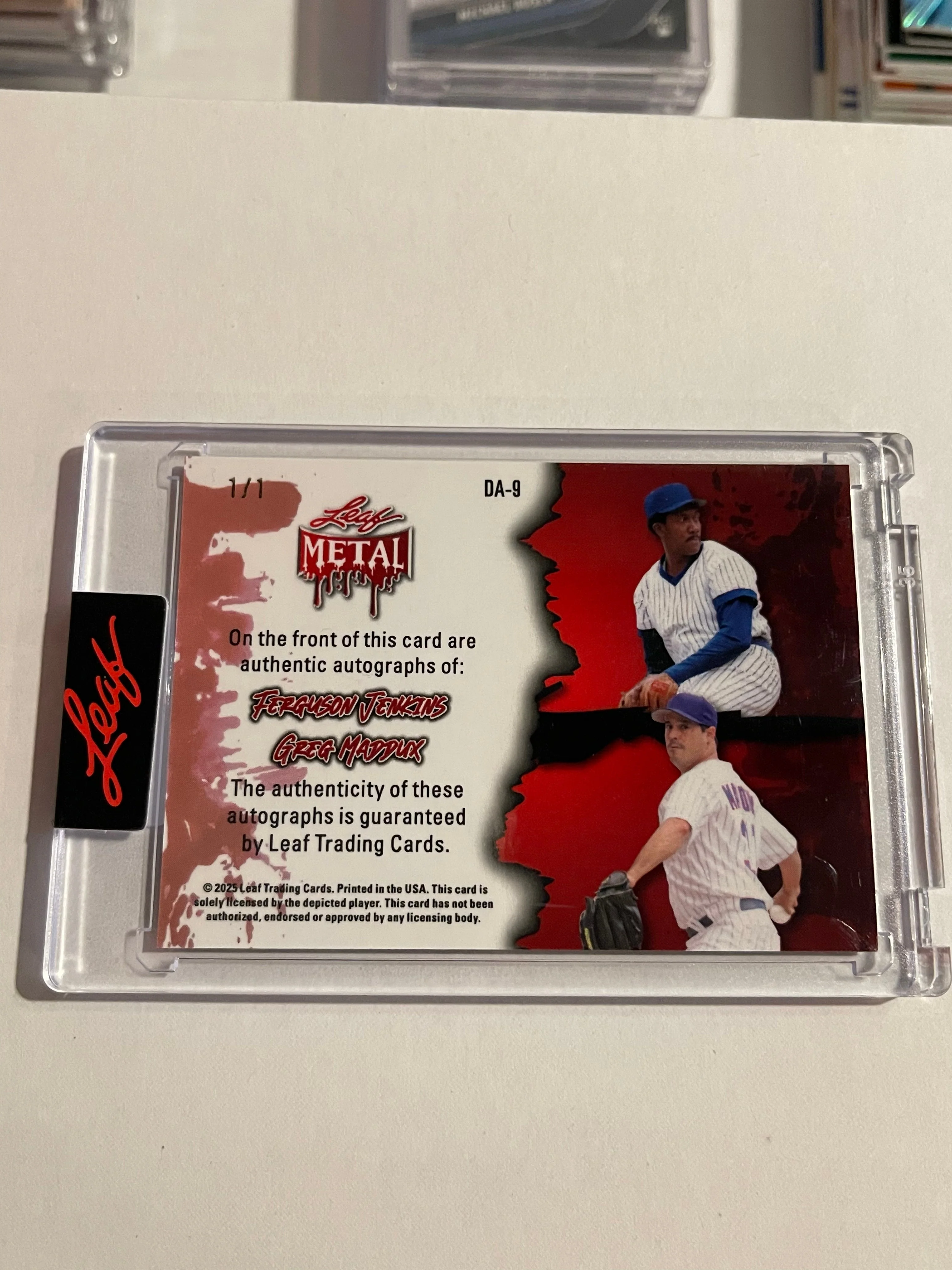 Ferguson Jenkins Greg Maddux 2025 Leaf Metal Base - Image 2